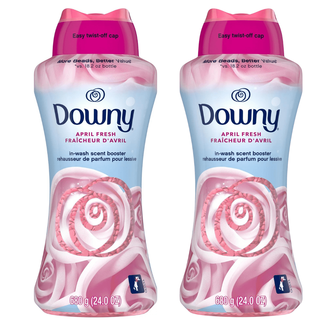 Downy In-Wash Laundry Scent Booster Beads, April Fresh Scent, Long-Lasting Odor Defense (48 oz Total, 2 Pack) bfq34