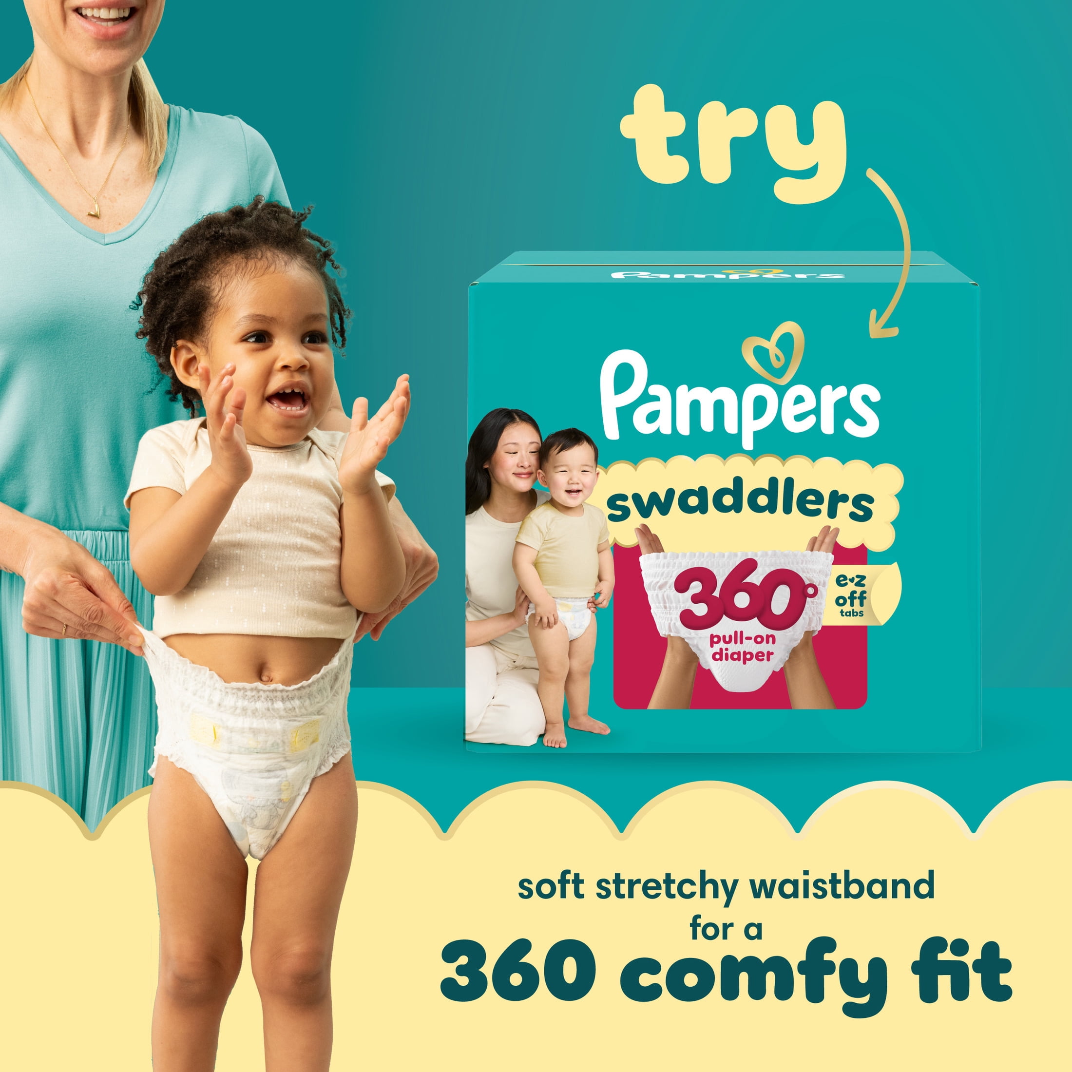 Pampers Swaddlers Disposable Baby Diapers (Size 4, 66 Count) 261yo