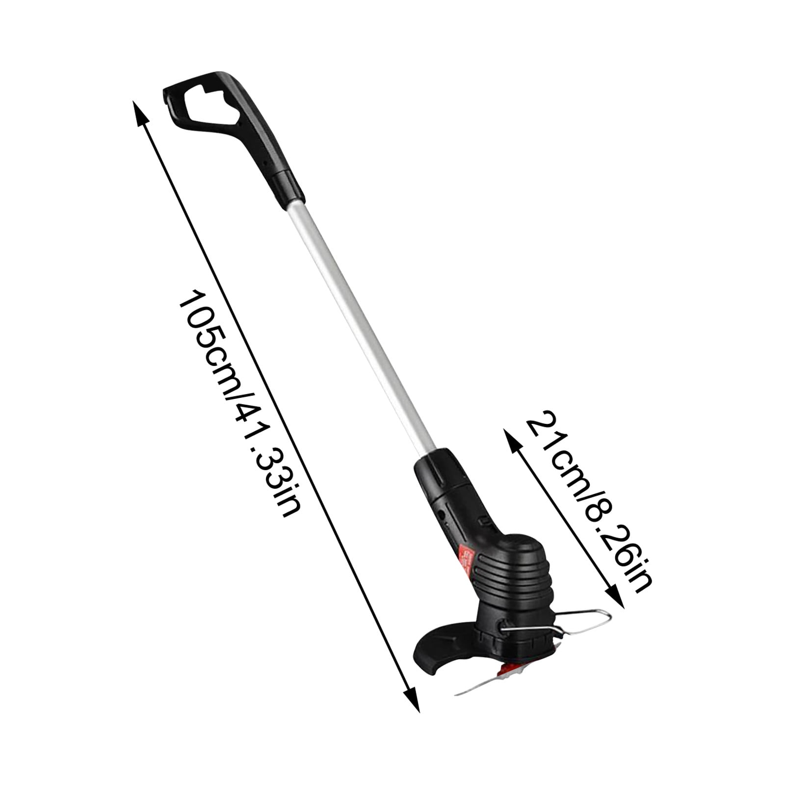 LINMOUA Cordless String Trimmer and Edger, 2-in-1 Electric Lawn Weed Eater with Telescopic Shaft (Black, 8 in) 8ghm0