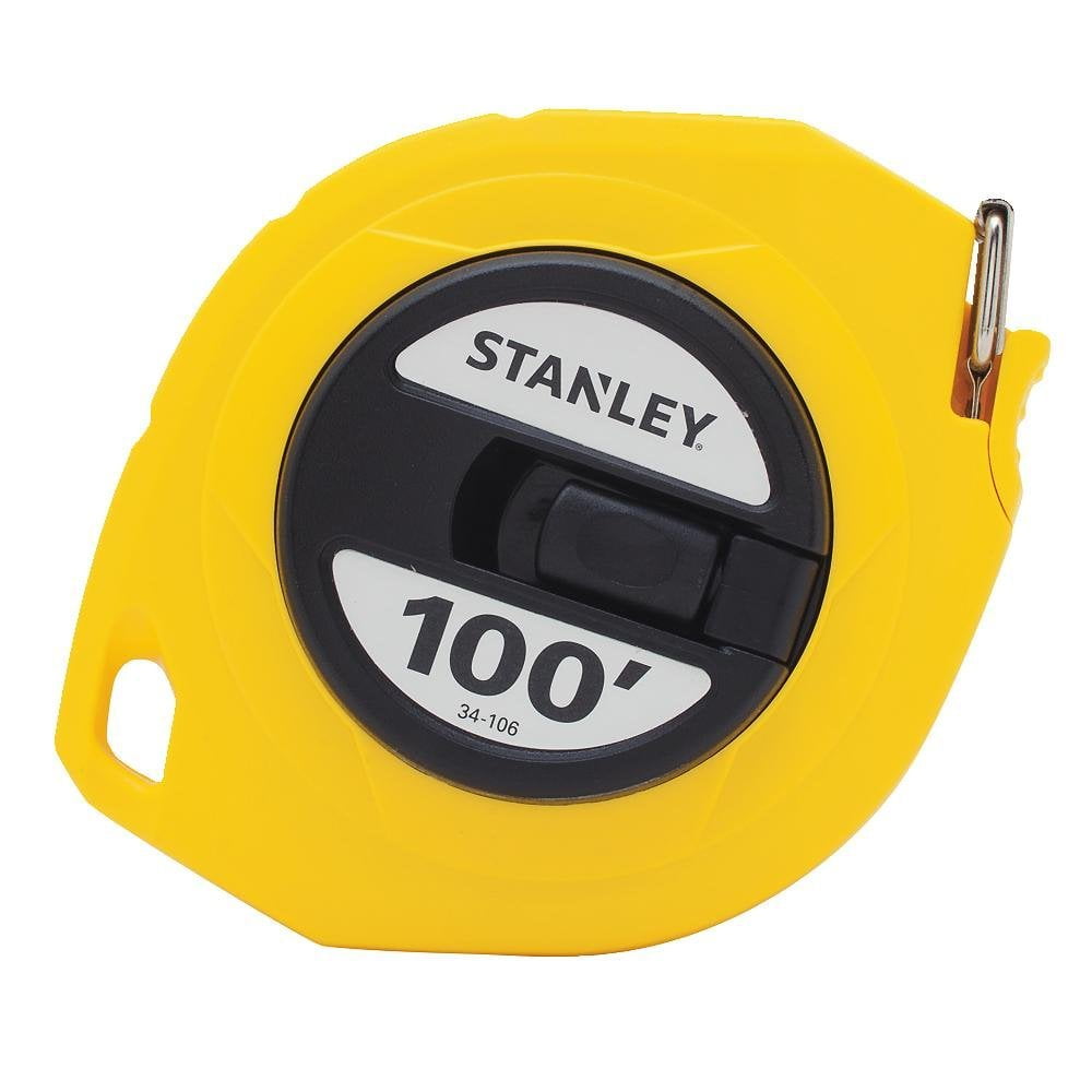 Stanley Long Tape Measure, Heavy-Duty Steel Blade, High-Visibility (Yellow, 100 ft.) xp7hm