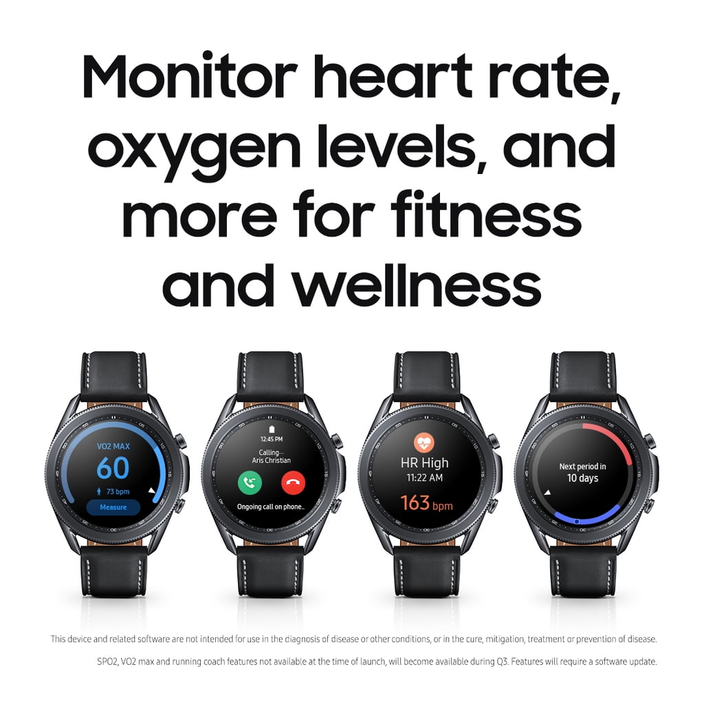 Samsung Galaxy Watch 3 Smartwatch Fitness Tracker with Health Monitoring and Bluetooth Connectivity (Mystic Silver, 41mm) 7tuo2
