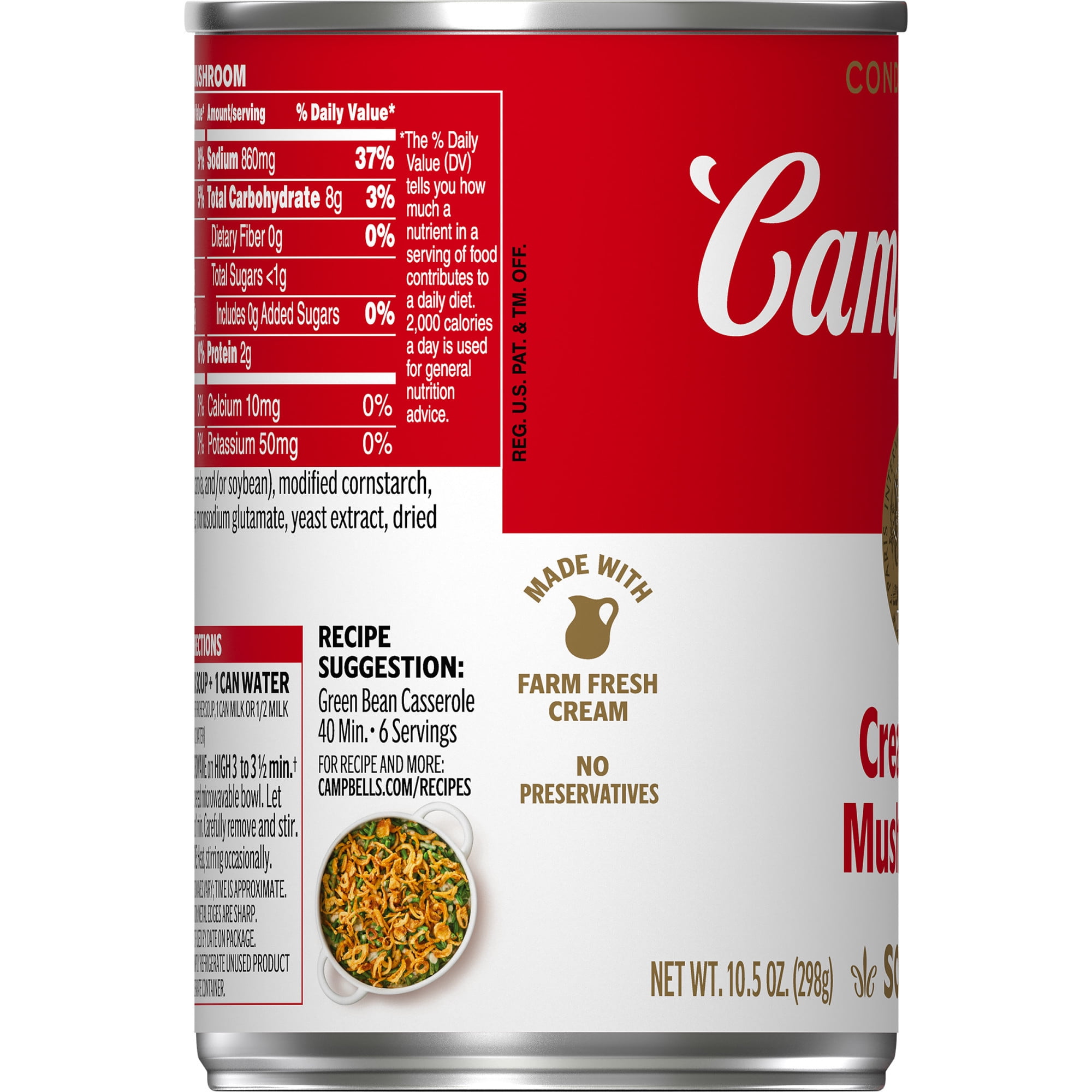 Campbell's Condensed Cream of Mushroom Soup (10.5 oz) 214rm