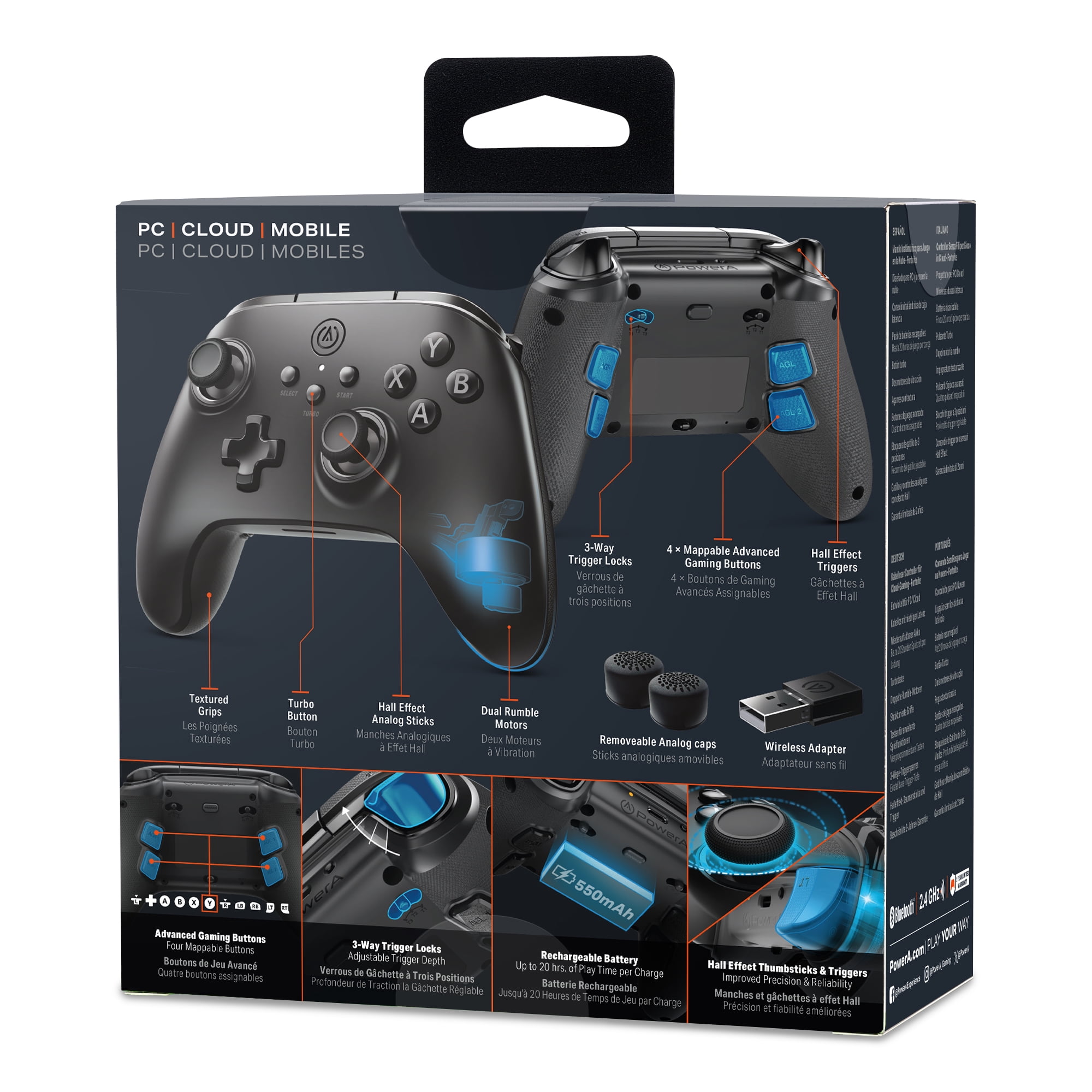 PowerA OPS v1 Wireless Controller for PC and Cloud Gaming (Black, 1 Count) 8ucmy
