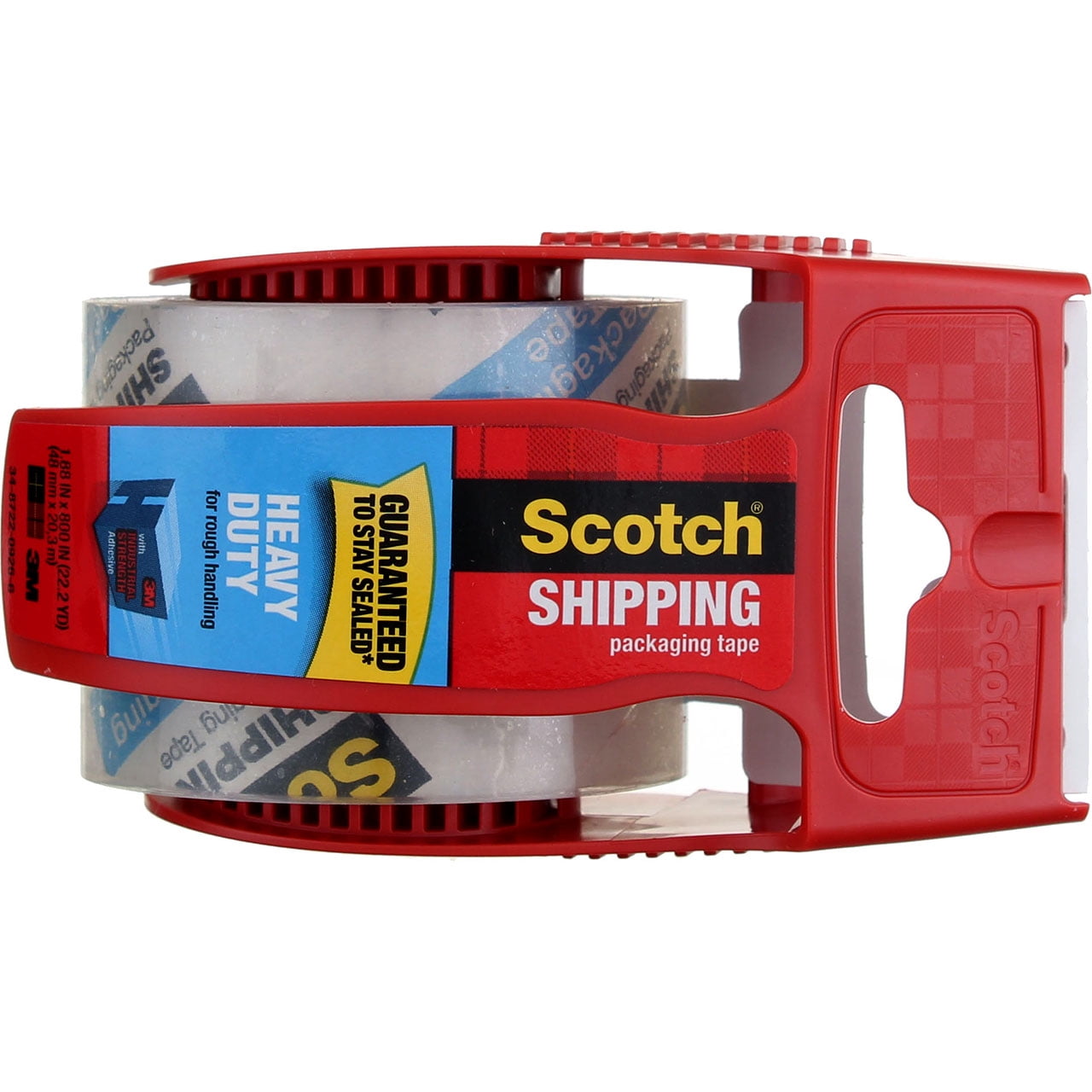 Scotch Heavy Duty Shipping Packaging Tape (Clear, 1.88 in x 22.2 yds, 3 Pack) 1zrp9