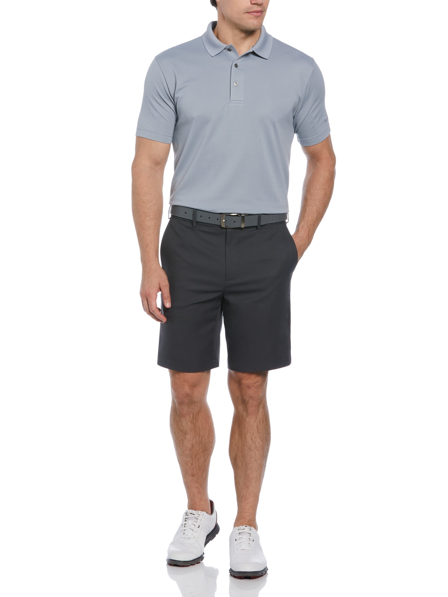 Ben Hogan Men's Performance Short Sleeve Polo Shirt Moisture-Wicking Golf Top (Grey, S) fnv74