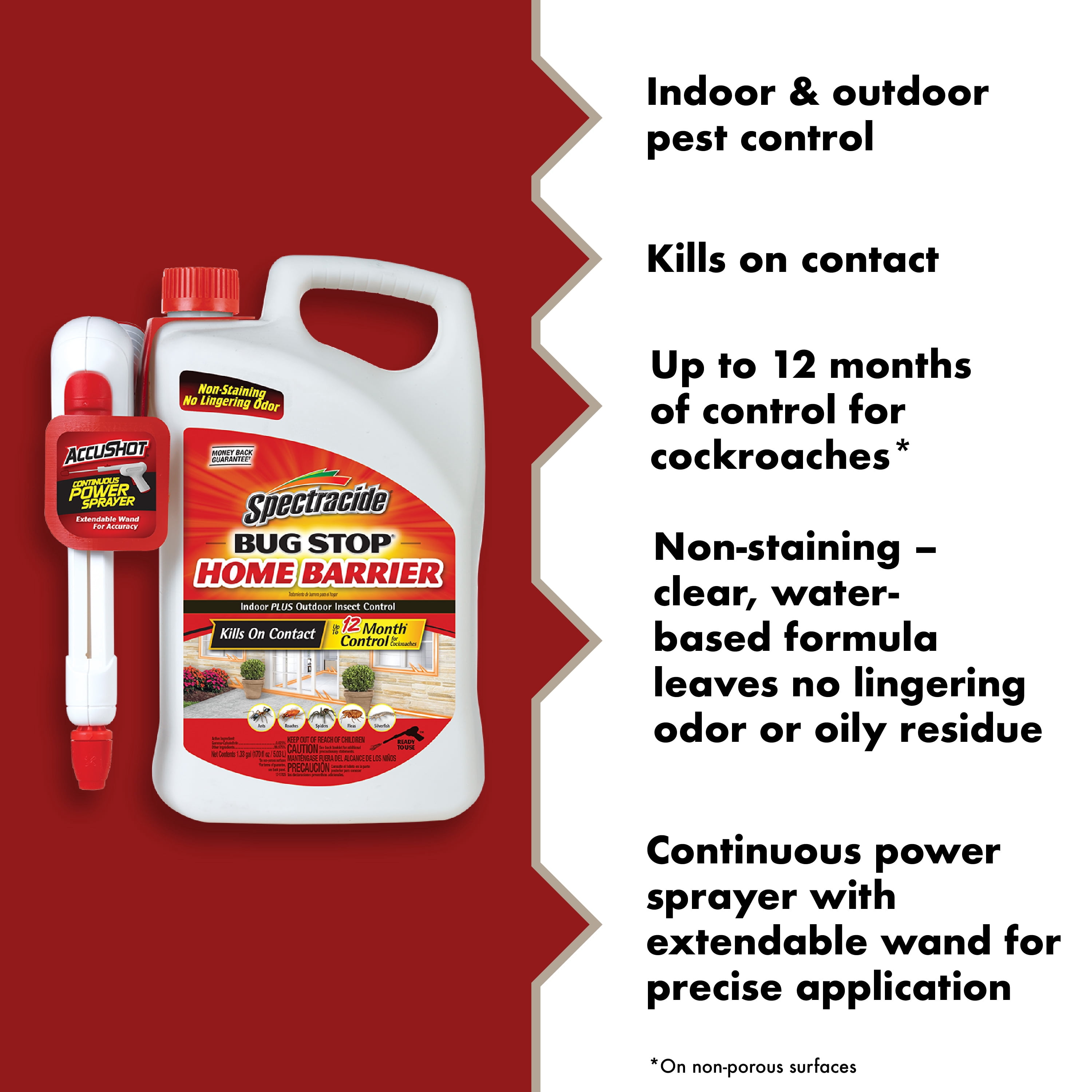 Spectracide Bug Stop Home Barrier Insect Killer with AccuShot Sprayer (170.24 fl oz) 89wng