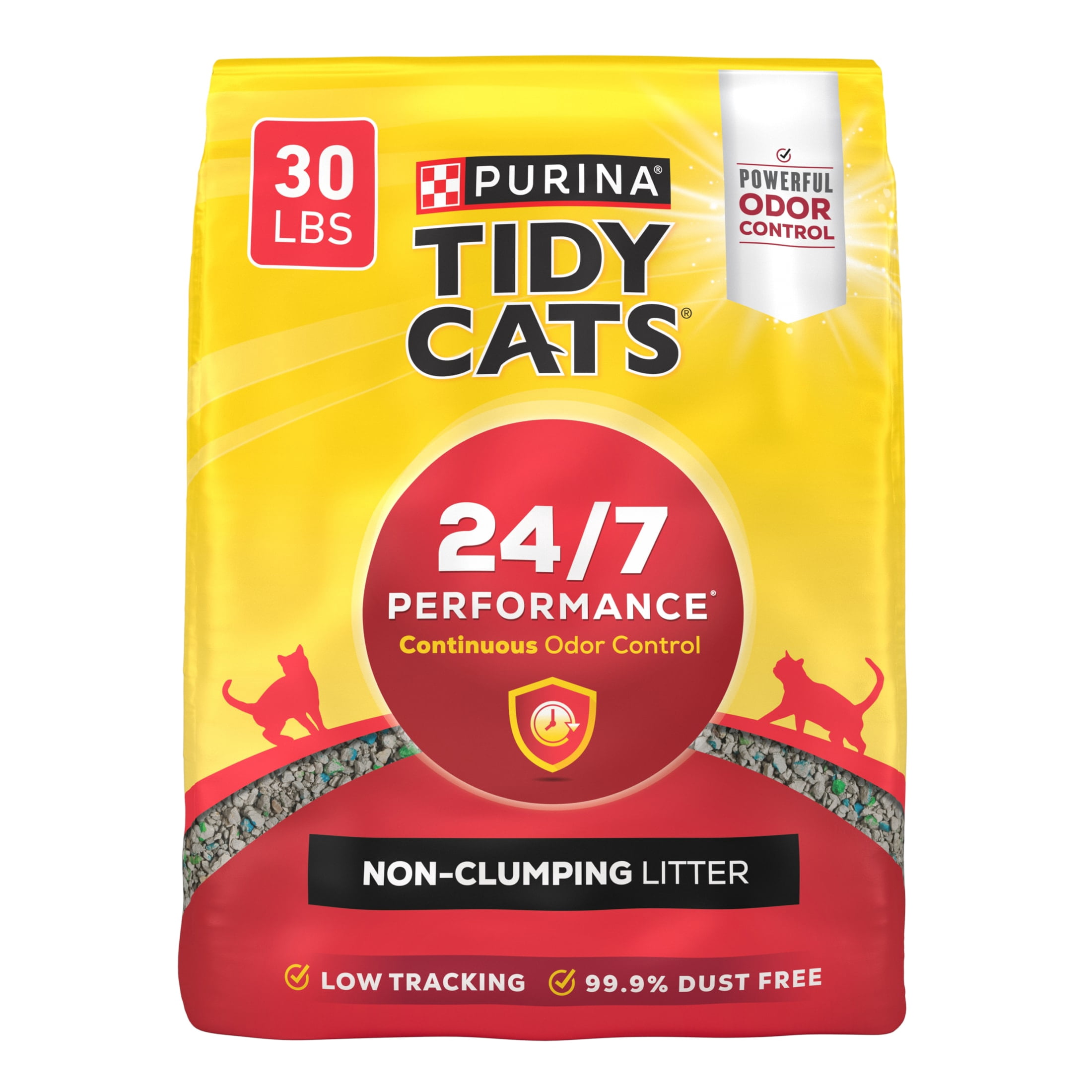 Tidy Cats 24/7 Performance Non-Clumping Cat Litter, Clean Linen Scent (30 lb) 5t743