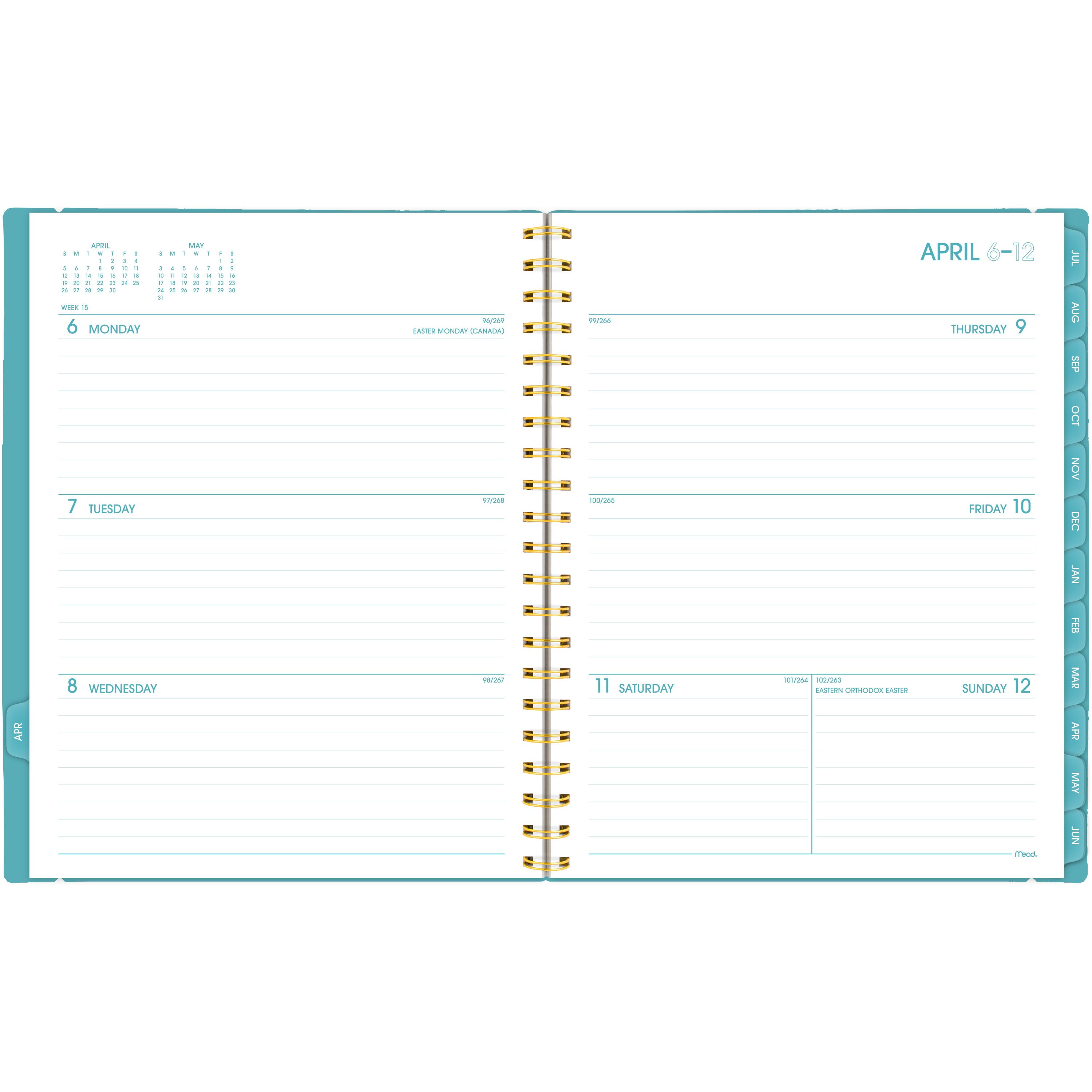 Mead Academic Planner 2026-2027, Weekly & Monthly Organizer (Tranquil Turquoise, 8.5 in x 11 in) 6uoy5