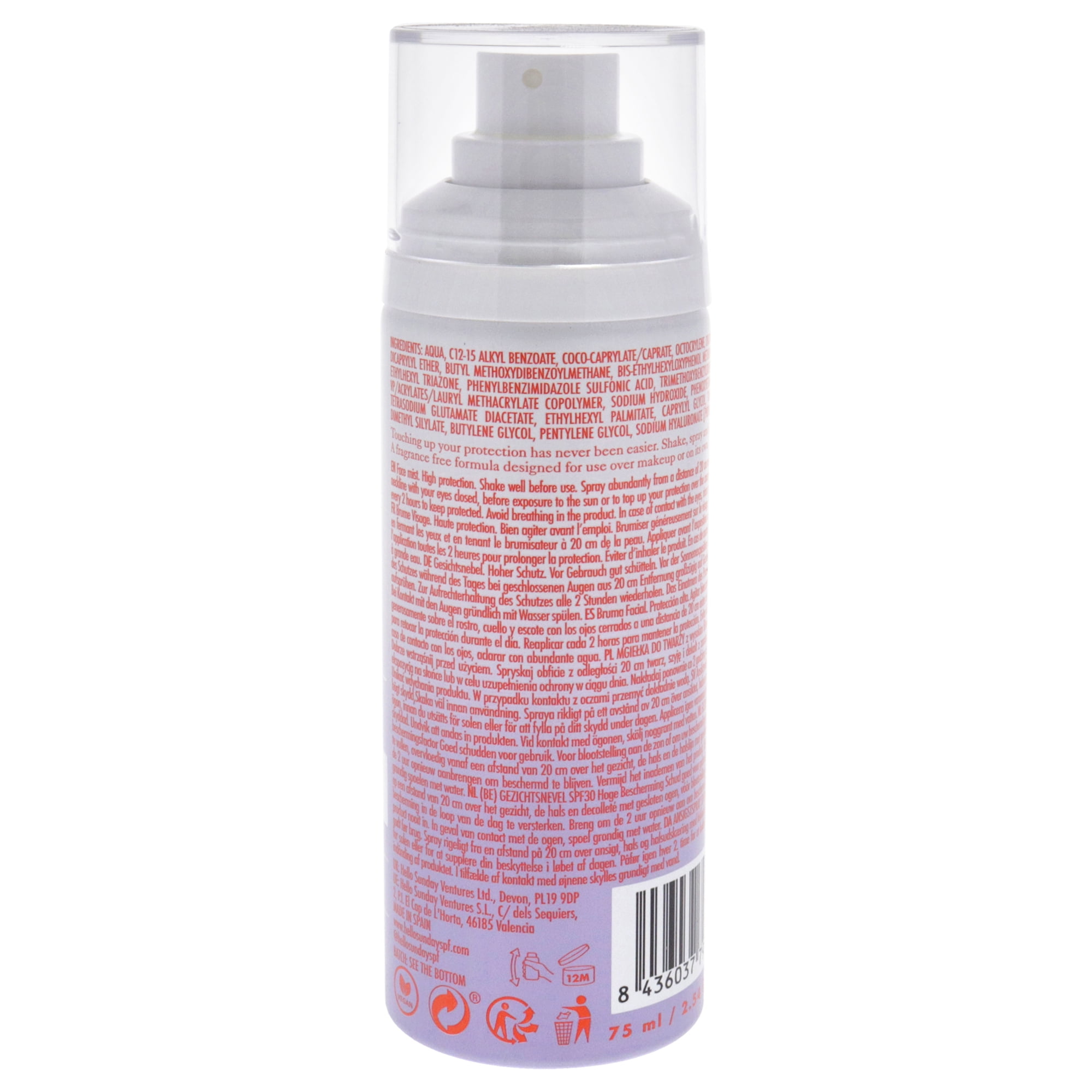 Hello Sunday The Retouch One Sun Face Mist SPF 30 Broad Spectrum Protection (2.54 oz) tqns3