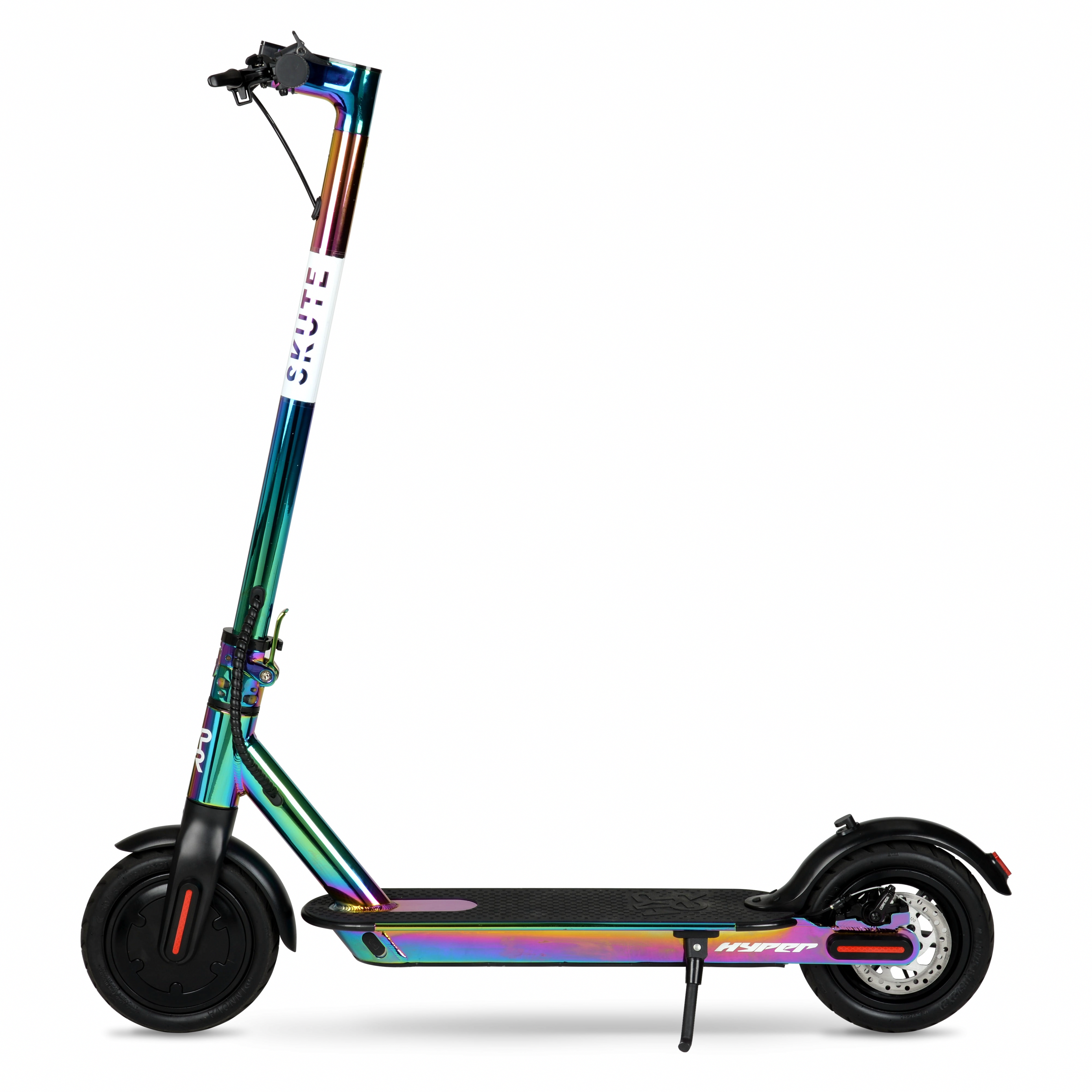 Hyper Toy Company Skute Folding Electric Scooter, 350W Motor, 16 MPH Max Speed (Jet Fuel, 264 lb Capacity) f590z