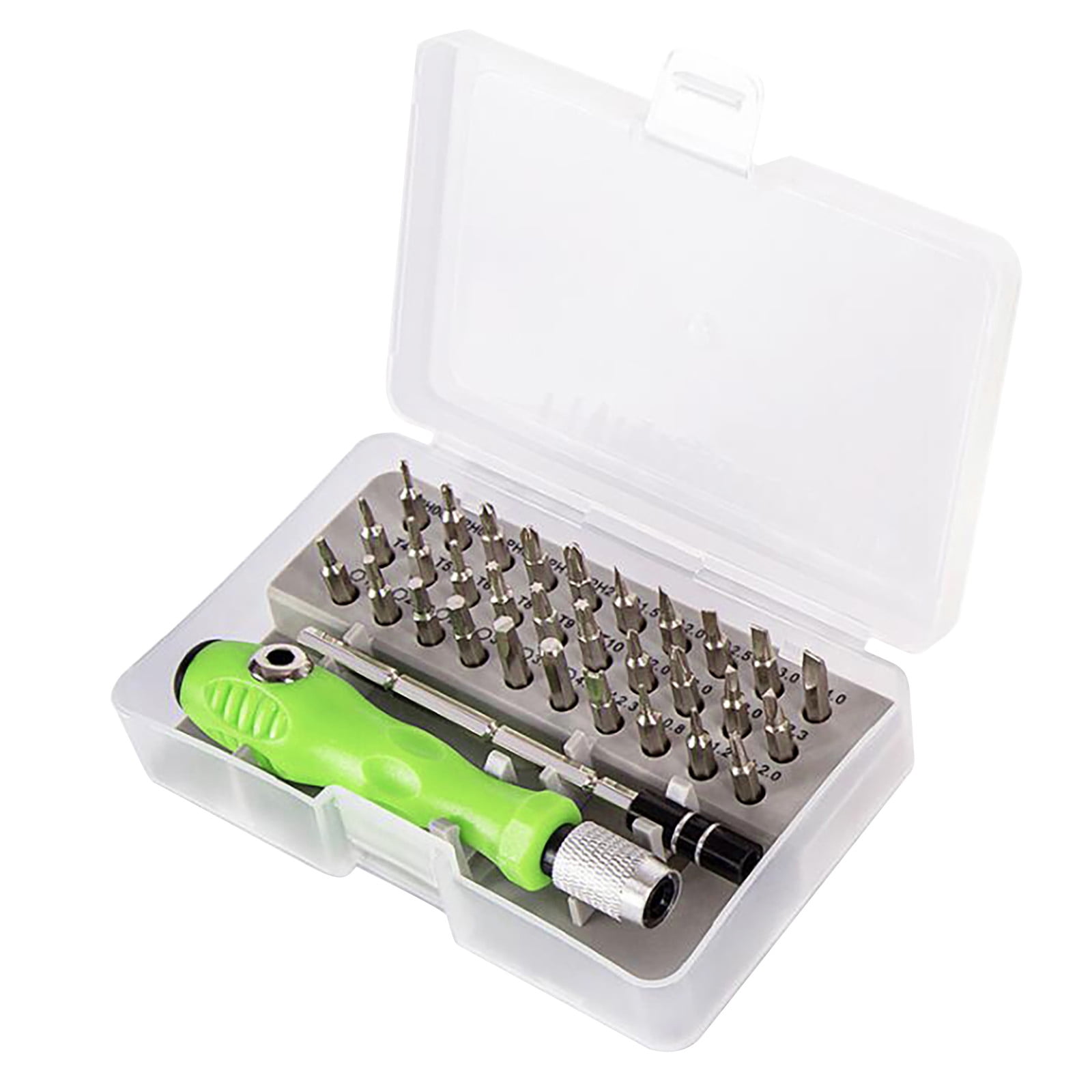 WQQZJJ Precision Screwdriver Set 32-in-1 Magnetic Repair Tool Kit (Green, 32 Piece Set) cpjvd
