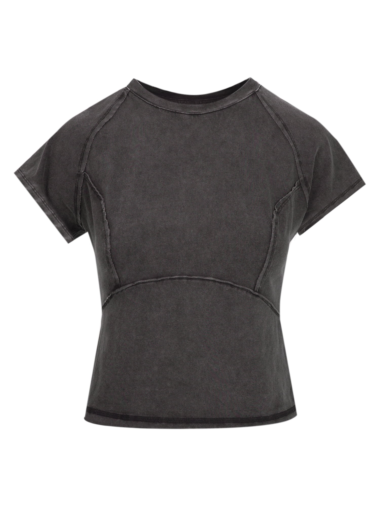 Jessica Simpson Women's Eydie Tee Scoop Neck Cap Sleeve Top (Black, XS) 5cwfu