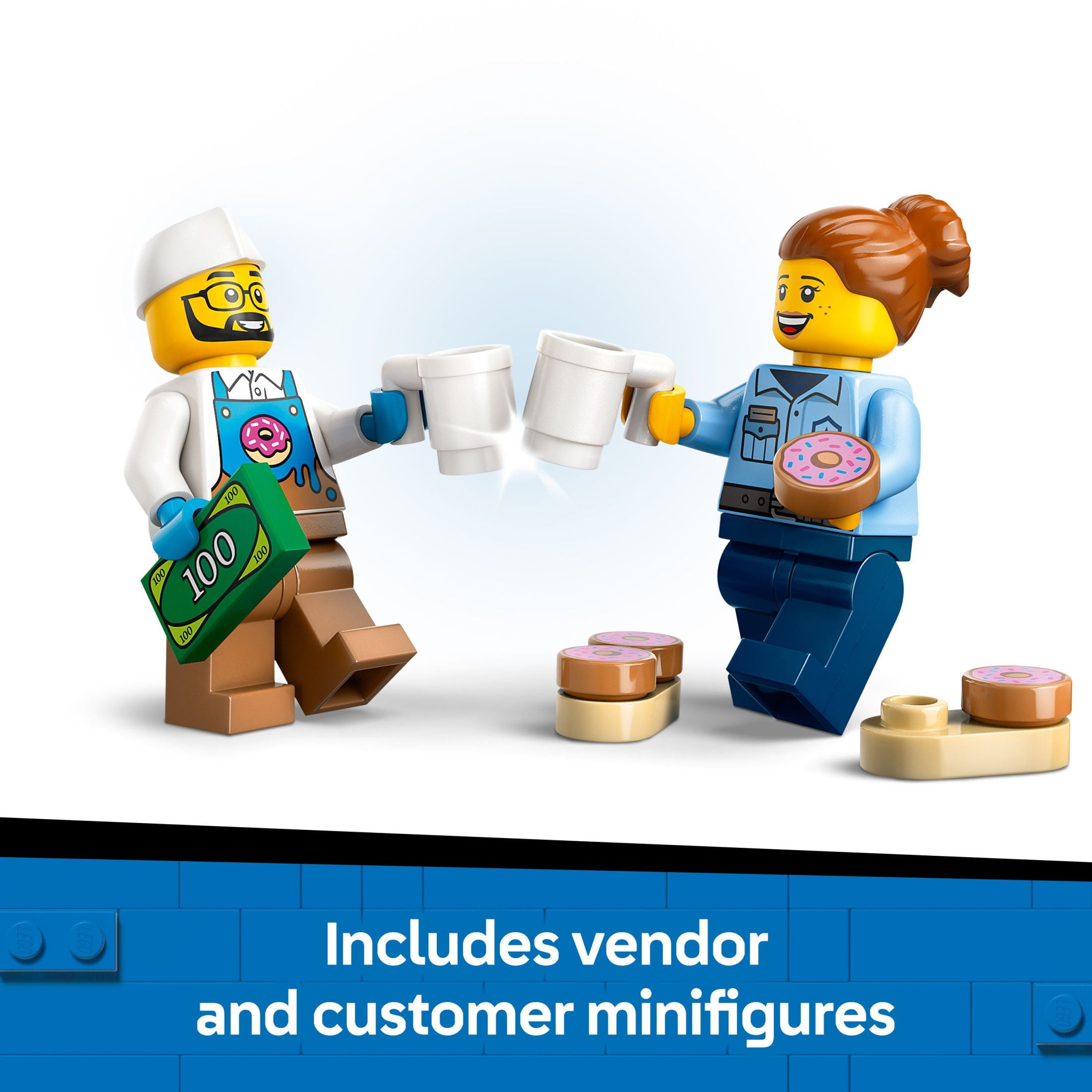 LEGO City Donut Truck Building Set with 2 Minifigures and Accessories (196 Pieces) awhb2