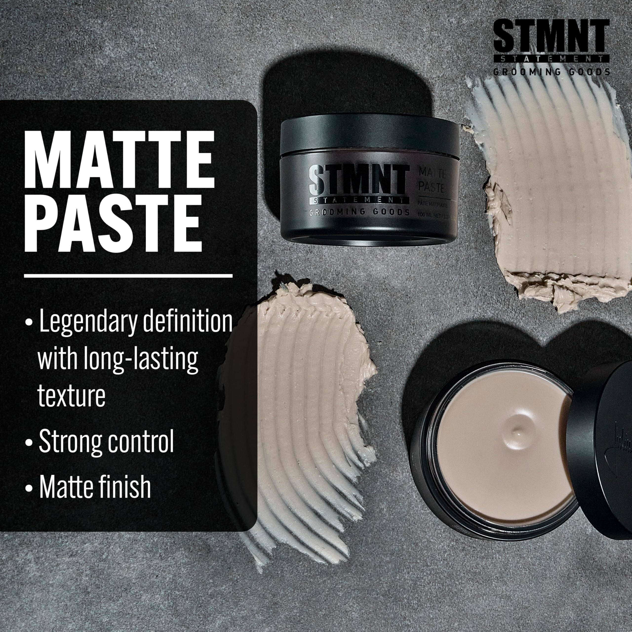 STMNT Grooming Goods Matte Paste, Strong Hold Hair Styling Clay (3.3 oz) q4ay8