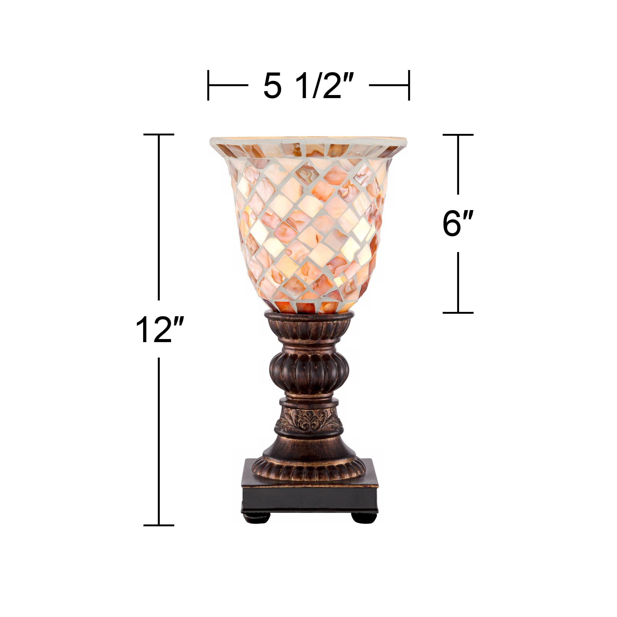 Regency Hill Traditional Uplight Accent Table Lamp (Bronze, 12 in) 0mw2h