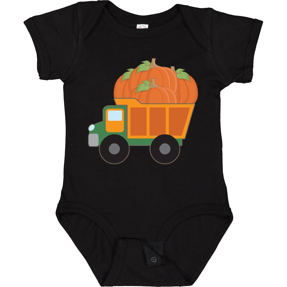 Inktastic Pumpkin Truck Thanksgiving Halloween Baby Bodysuit (Black, 6 Months) 33vr6