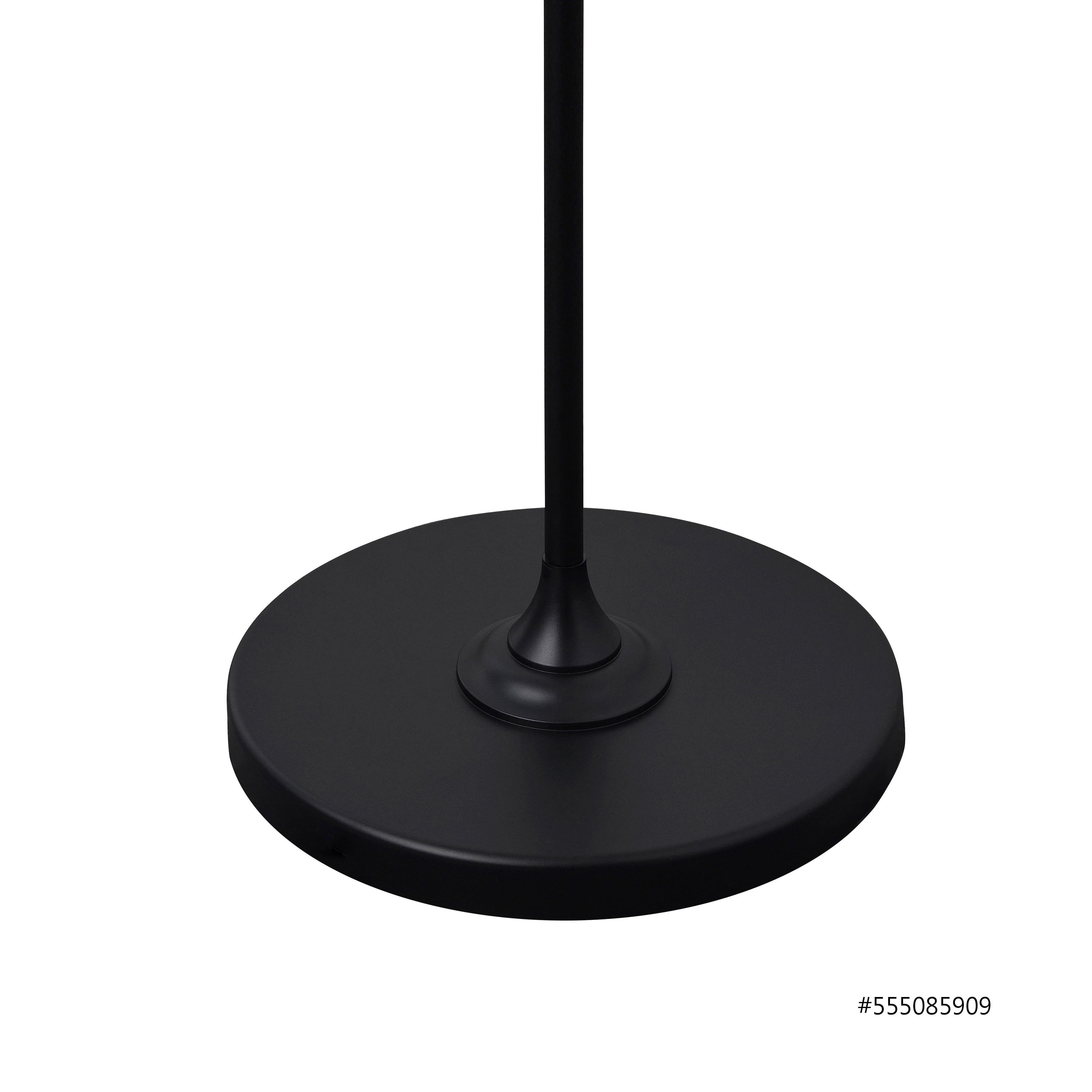 Mainstays Floor Lamp with Fabric Shade, Modern Minimalist Standing Light (Black, 56.5 in) bxnmm