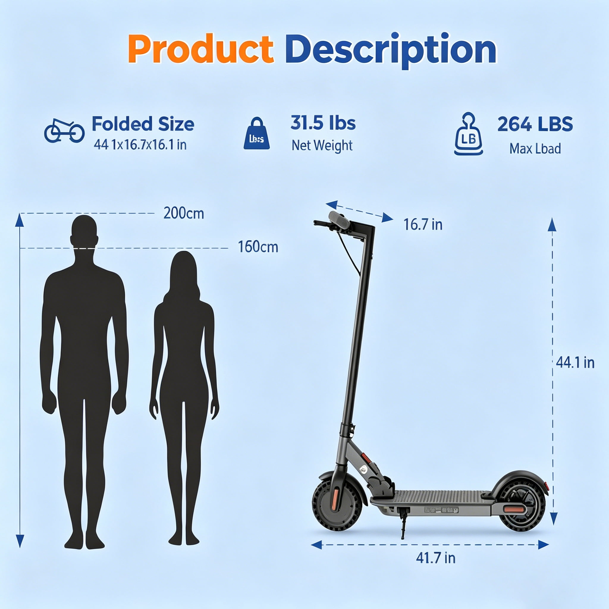 iScooter Foldable Electric Scooter for Commuters, 500W Motor, 19 Mile Range, 8.5 in Solid Tires (Grey) hxpz0