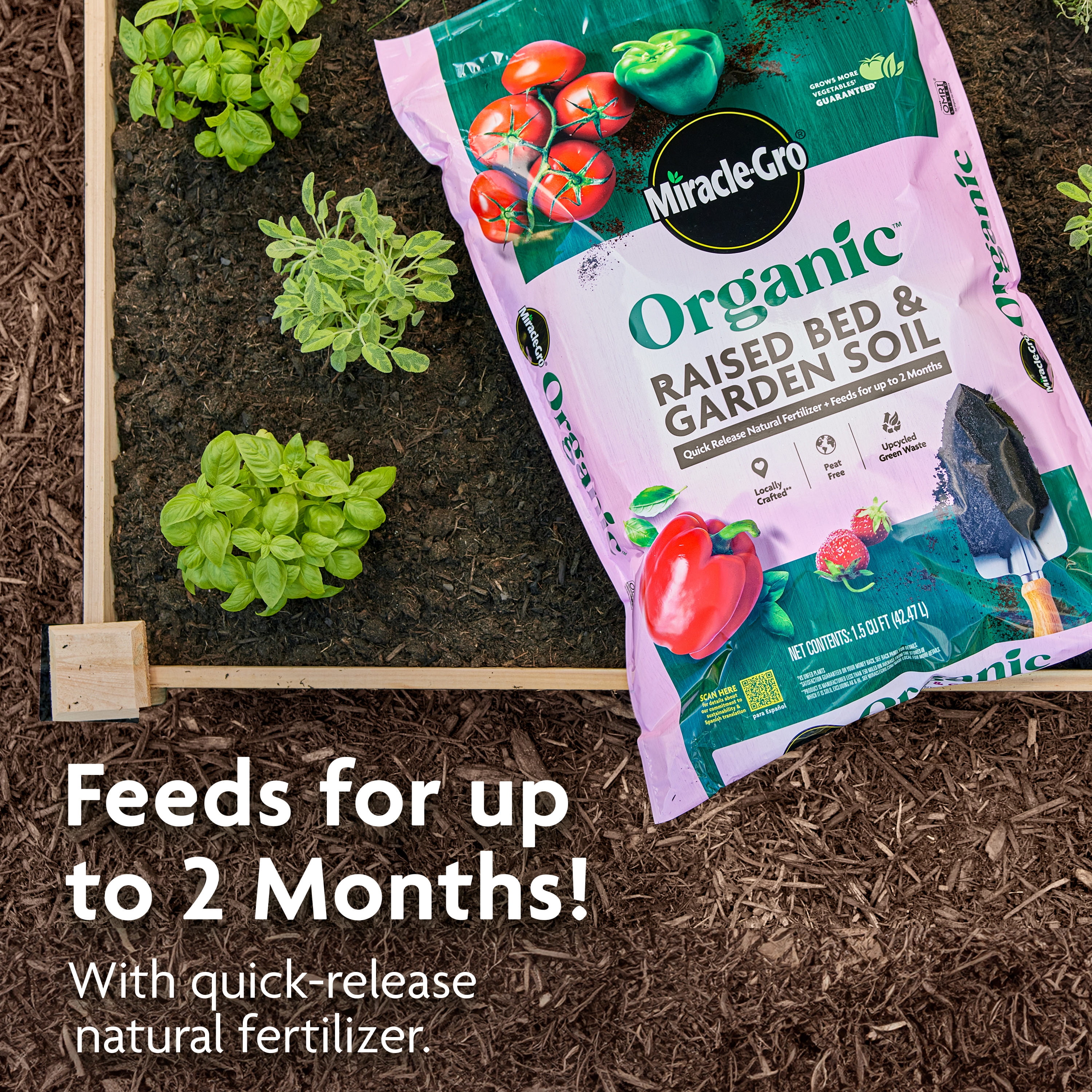 Miracle-Gro Organic Raised Bed and Garden Soil (1.5 cu ft) hobho