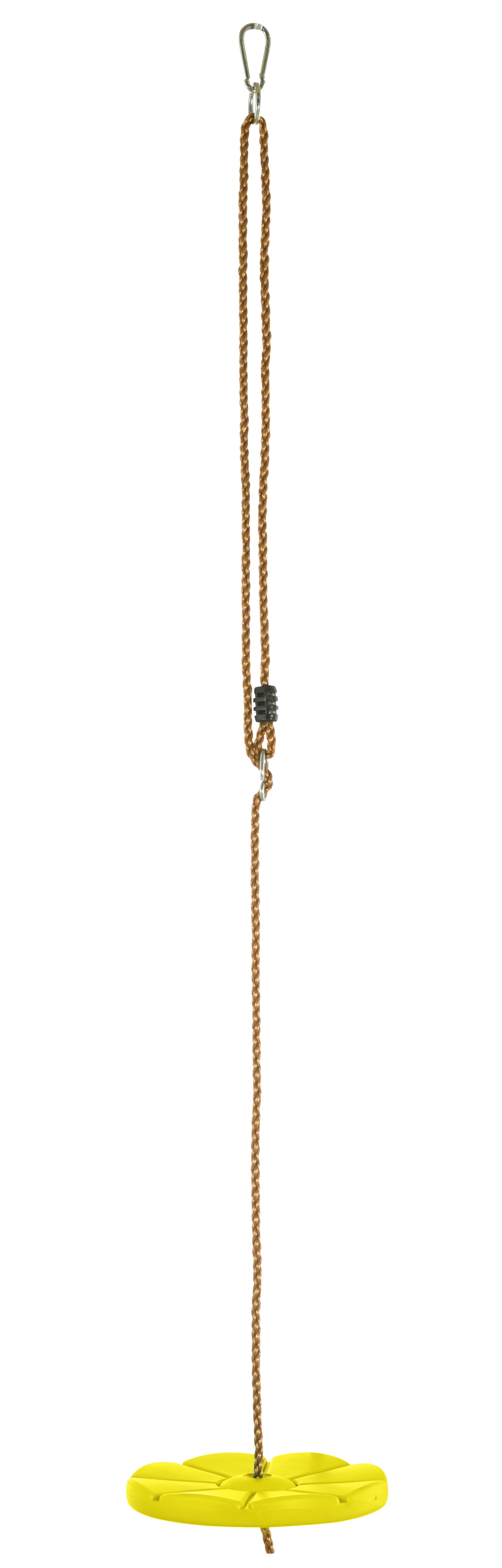 Outdoor Heights Disc Swing for Tree or Swing Set with Adjustable Rope (Yellow, 11 in) guzjx - Image 2