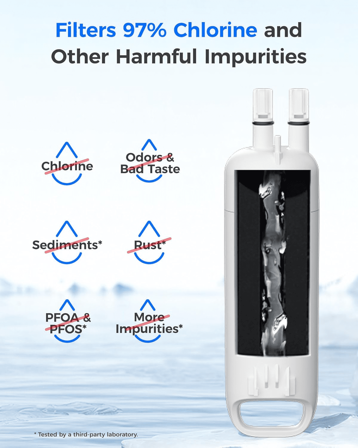 Waterdrop EDR1RXD1 Refrigerator Water Filter Replacement (2 Pack) y1ns1 - Image 3