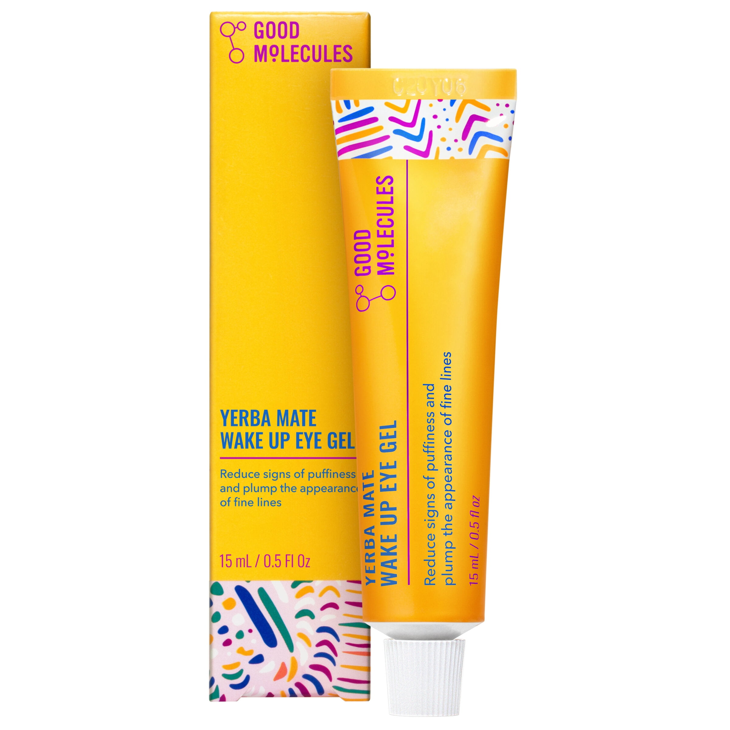 Good Molecules Yerba Mate Wake Up Eye Gel, Hydrating Caffeine Treatment for Dark Circles and Puffiness (0.5 fl oz) efp9s
