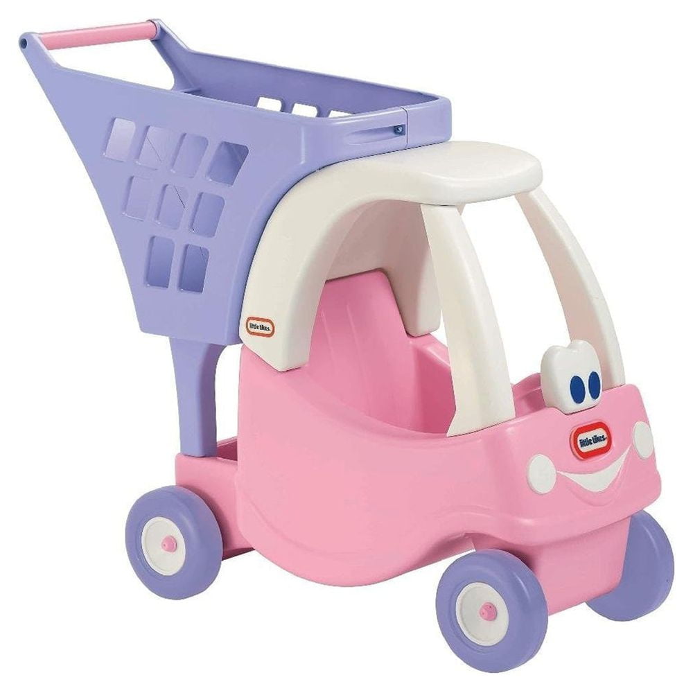 Little Tikes Princess Cozy Shopping Cart (Pink, 17 in x 13 in x 22 in) 8j0on
