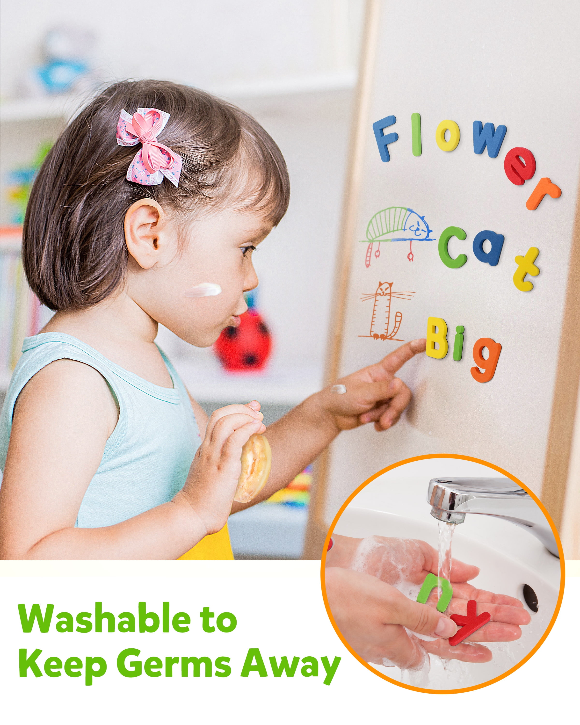 Coogam Magnetic Alphabet Letters and Numbers Educational Learning Set (Multi-Color, 78 Pieces) s1tfy