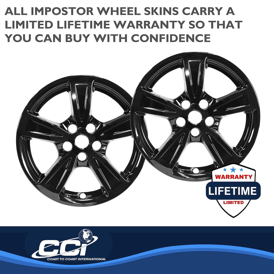 Coast to Coast Accents Impostor Wheel Skin Set for 2020-2021 Ford Mustang (Gloss Black, 17 in, 4-Pack) zlcrx