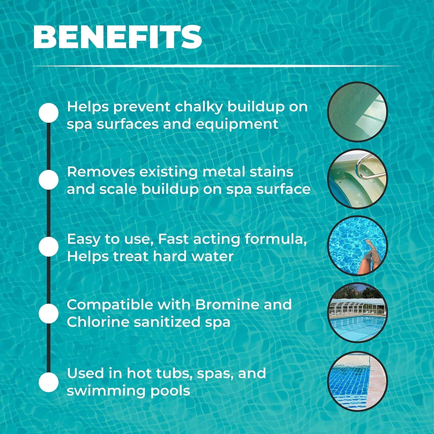 AquaDoc Spa Stain and Scale Control for Hot Tubs, Professional Metal Remover and Water Softener (32 oz) tevro