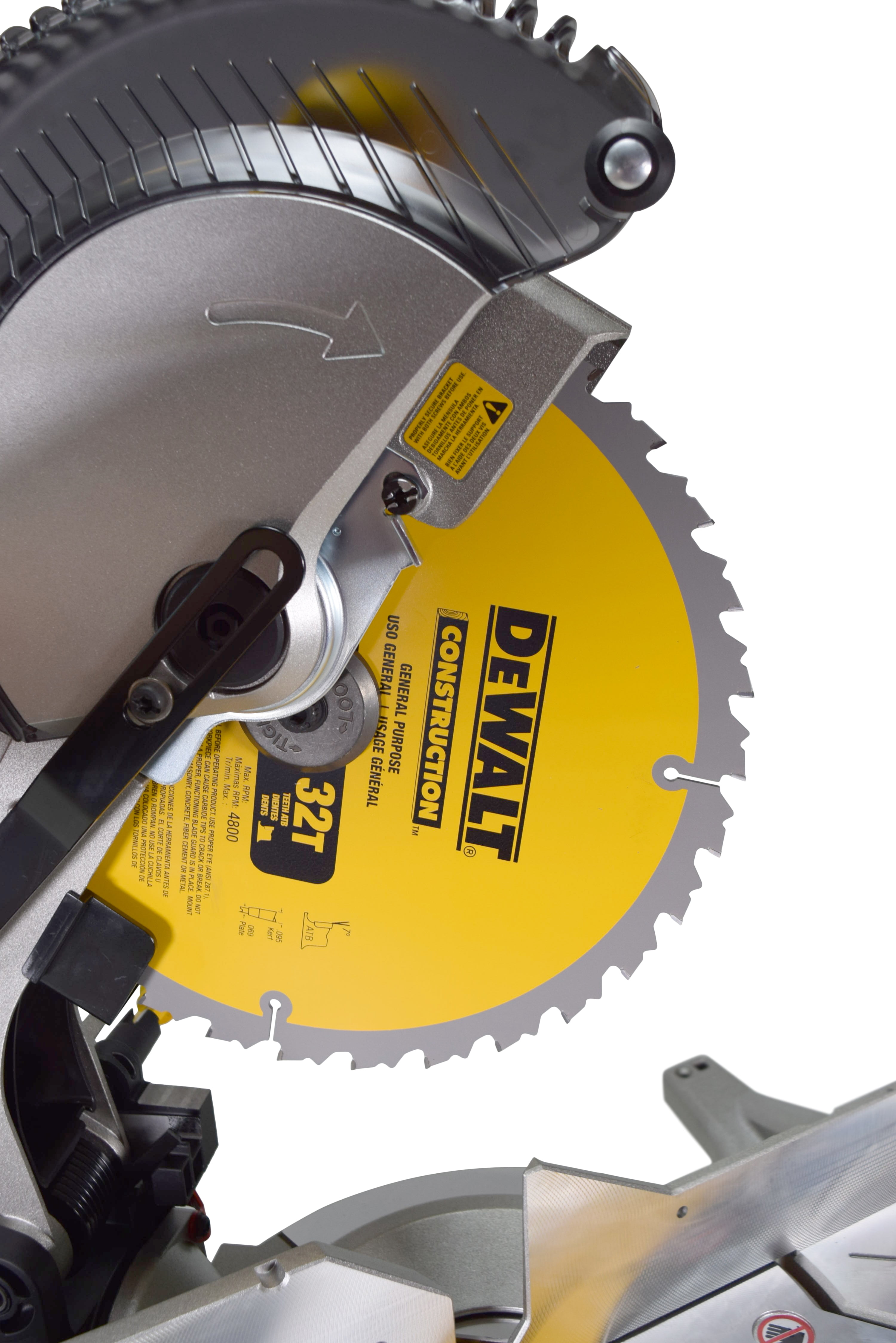 DEWALT DWS715 15-Amp 12 in. Single-Bevel Compound Miter Saw (Yellow, 12 in.) f30jy