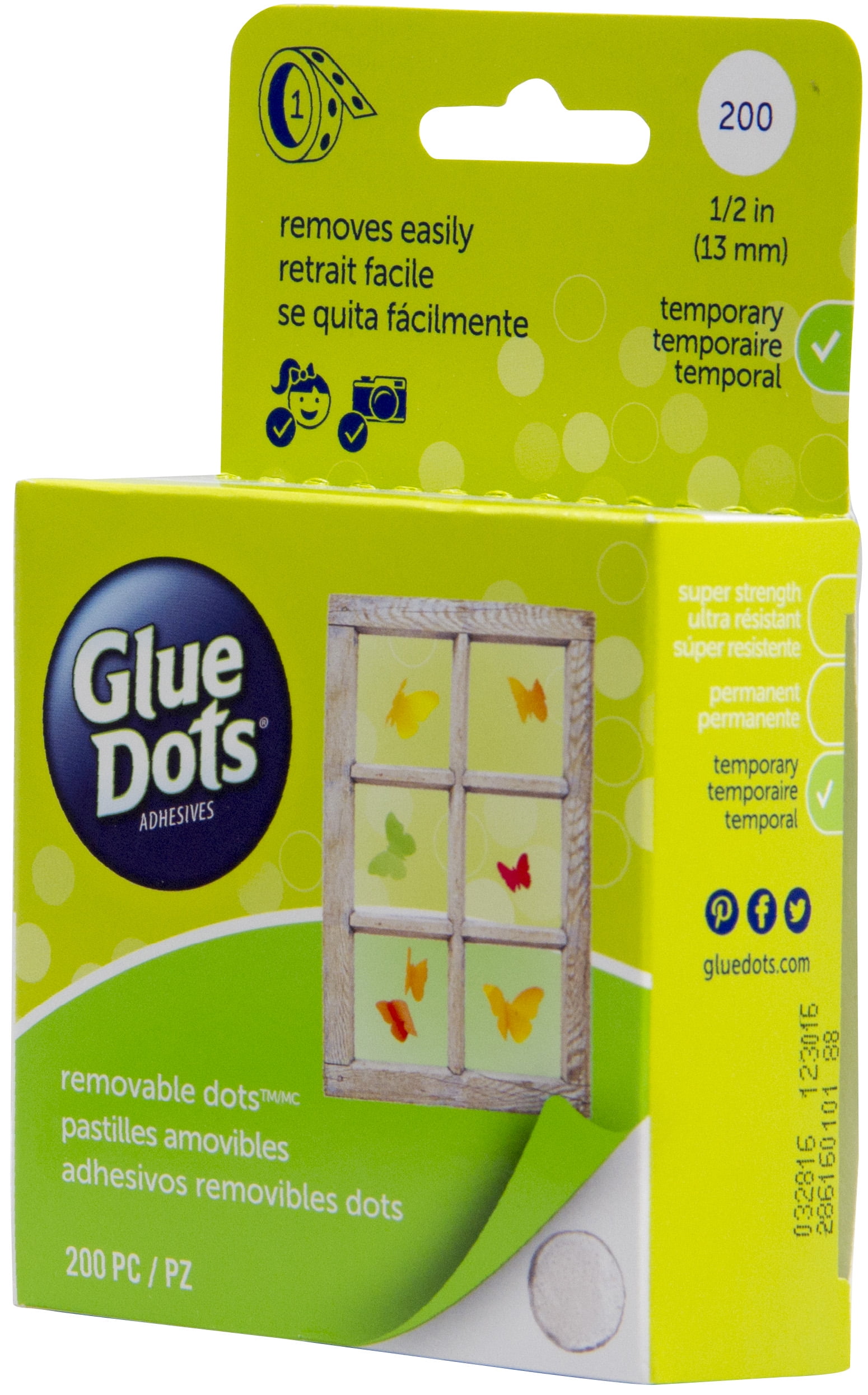 Glue Dots Removable Adhesive Craft Dots (Clear, 200 Count) ztd19