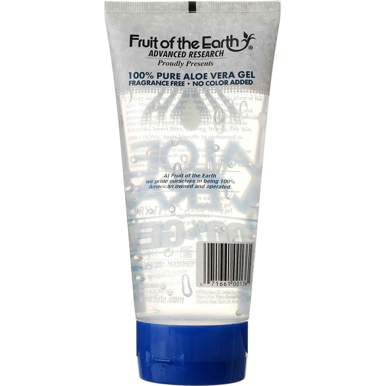 Fruit of the Earth Aloe Vera Gel Moisturizer (Clear, 12 oz, 2 Pack) z9y4i