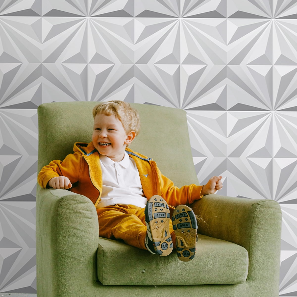 Art3d 3D Wall Panels Embossed PVC Decorative Interior Wall Decor (Matte White, 12-Pack, 19.7 in x 19.7 in) hi6rv