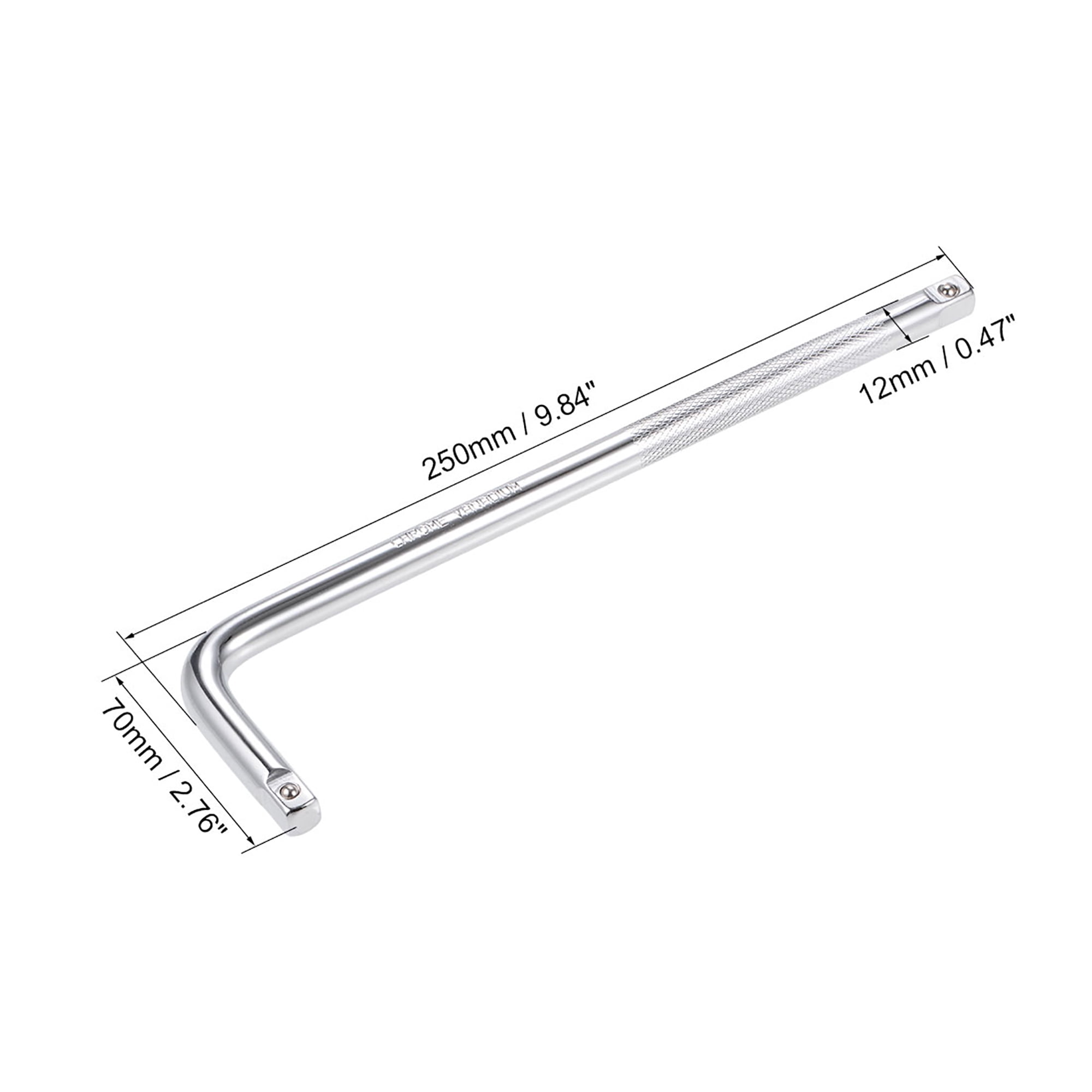 Unique Bargains 3/8 in Drive L-Shape Breaker Bar Extension Wrench (Silver, 9.84 in) gcqzs