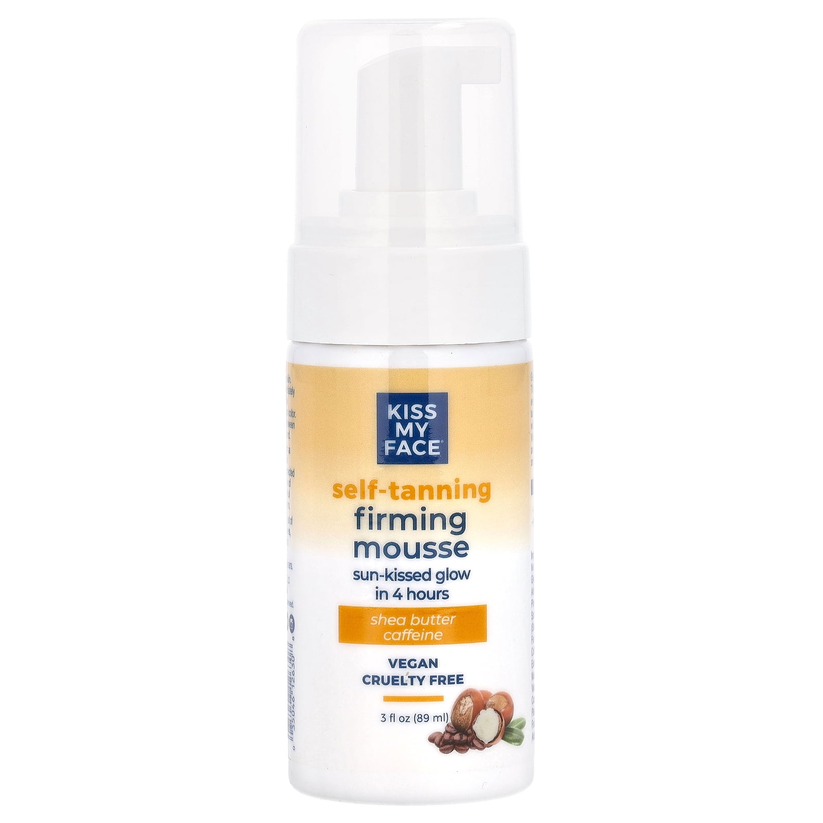 Kiss My Face Self Tanning Firming Mousse with Shea Butter and Caffeine (3 fl oz) o3qqs