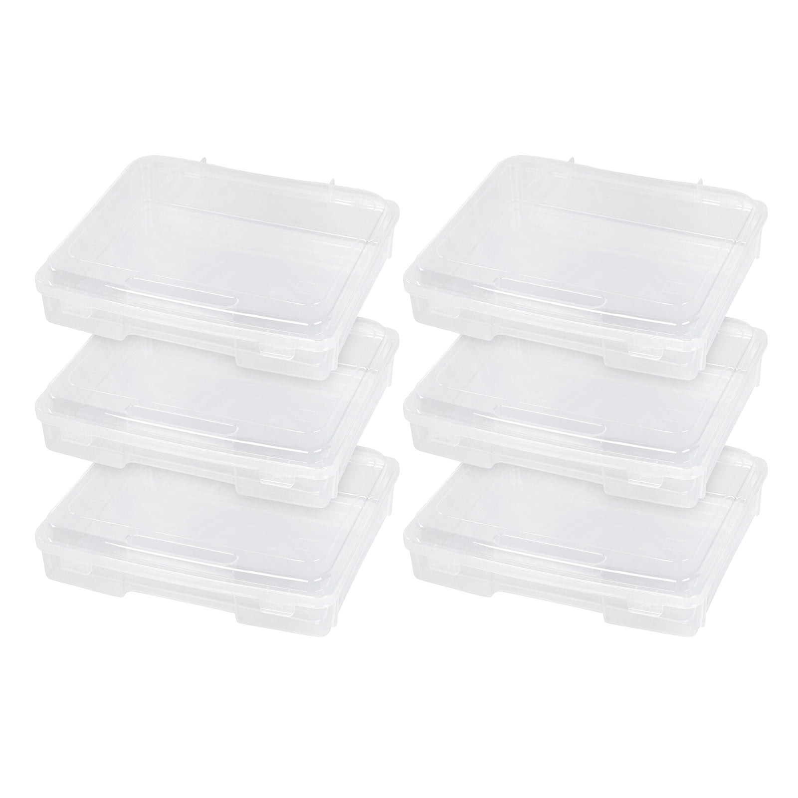 IRIS USA Portable Project Storage Case with Snap-Tight Latch (Clear, 12 in x 12 in x 3 in) yxpnr