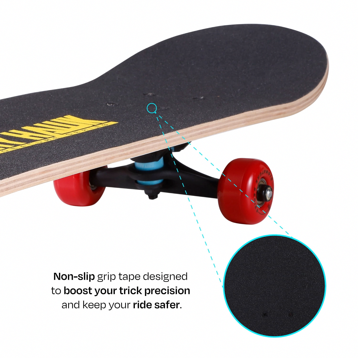 Tony Hawk 31-inch Complete Skateboard for Beginners (Black, 31 in x 7.5 in) 6wzhj