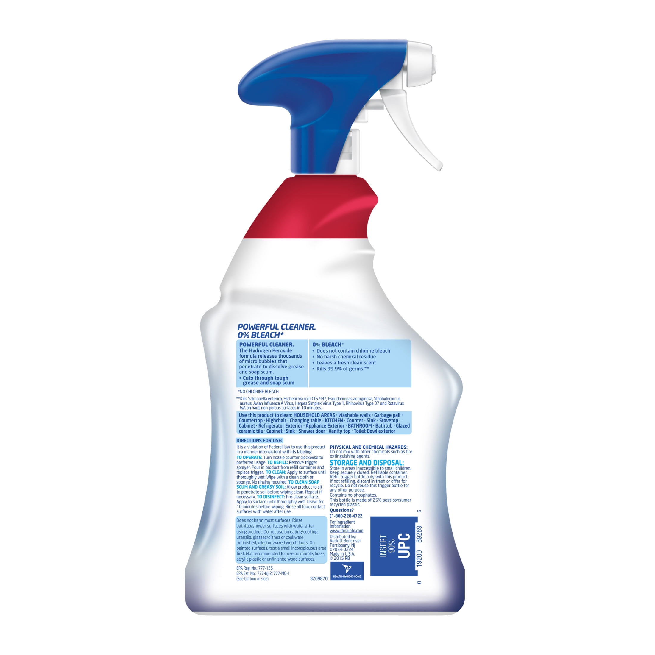 Lysol Hydrogen Peroxide Multi-Purpose Cleaner, Bleach-Free Citrus Scent (32 fl oz) ekulv