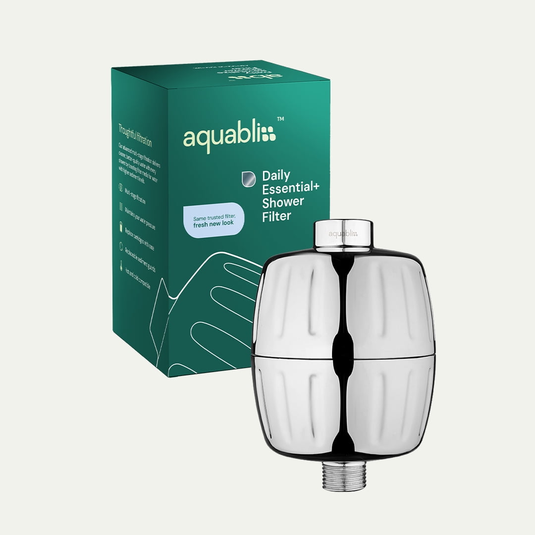 AquaBliss SF500 Daily Essential+ Heavy Duty Shower Filter (Chrome, 1 Pack) dcs4k