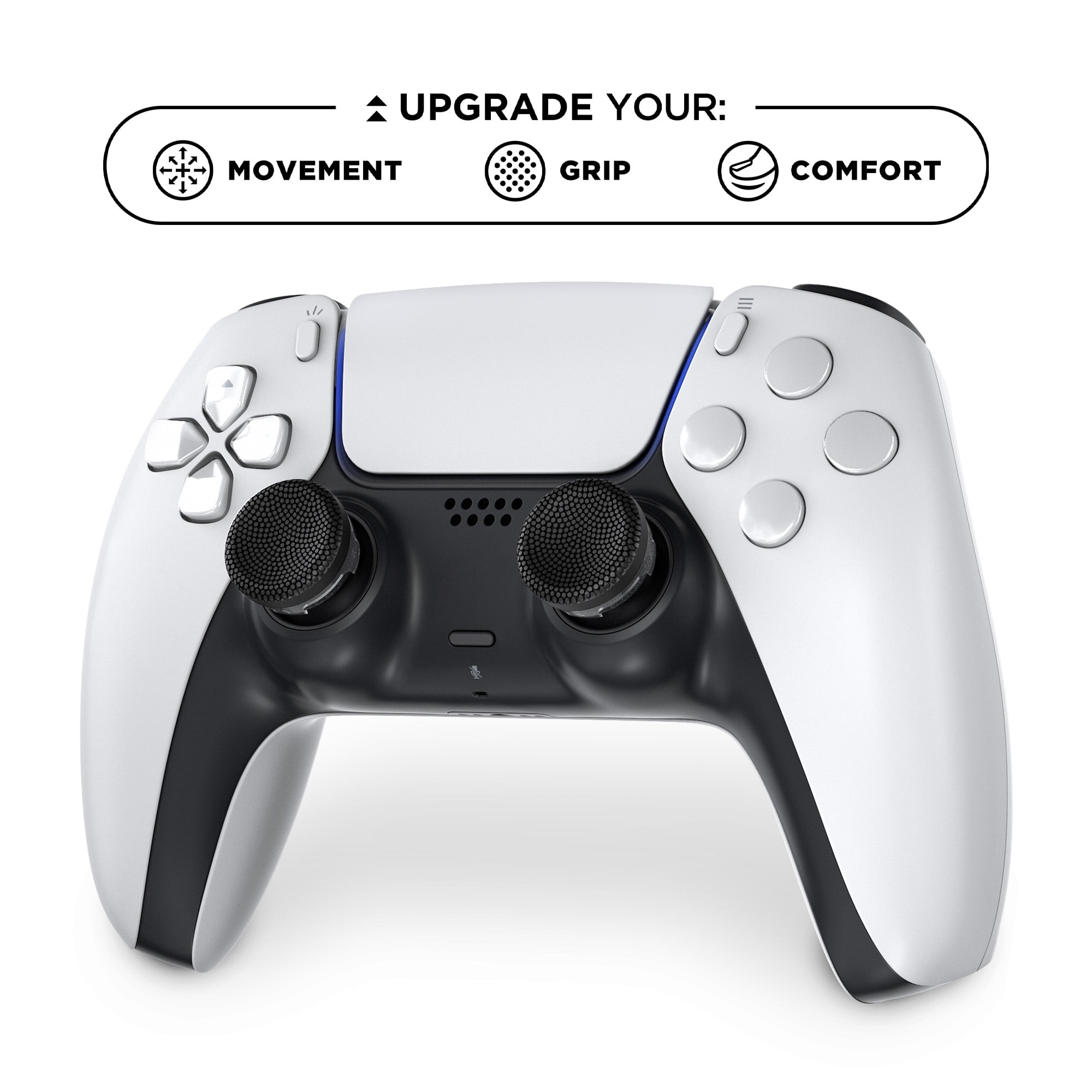 KontrolFreek Performance Thumbsticks Clutch Edition for PlayStation 4 and PlayStation 5 (Black, 2 Pack) jy5sh