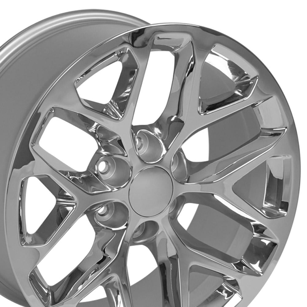 OE Wheels CV98B Replacement Rim for Silverado 1500 Snowflake Style (Chrome, 20x9 in) fvxuj