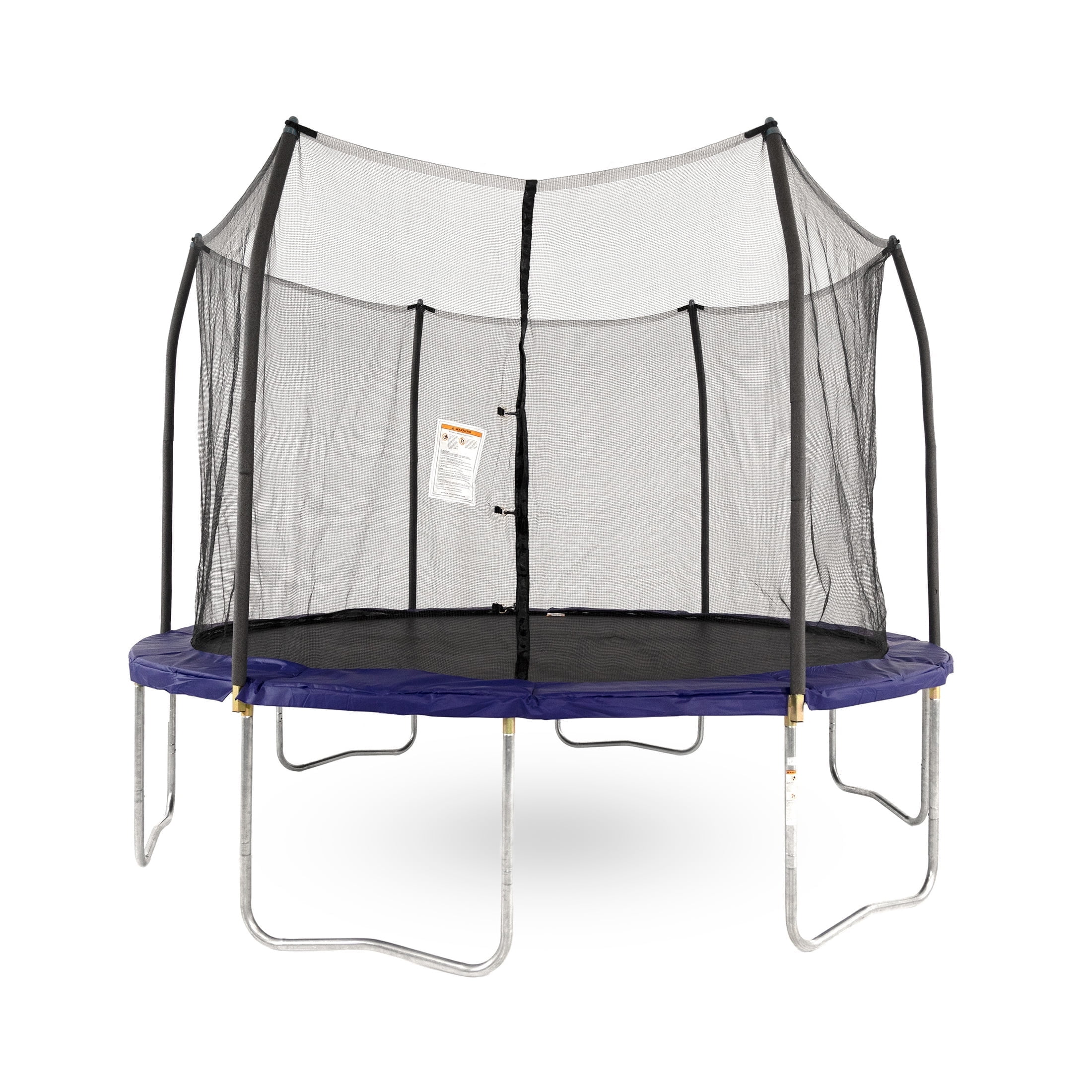 Skywalker Trampolines 12-Foot Round Trampoline with Safety Enclosure Net and Spring Pad (Blue, 12 ft) llfua