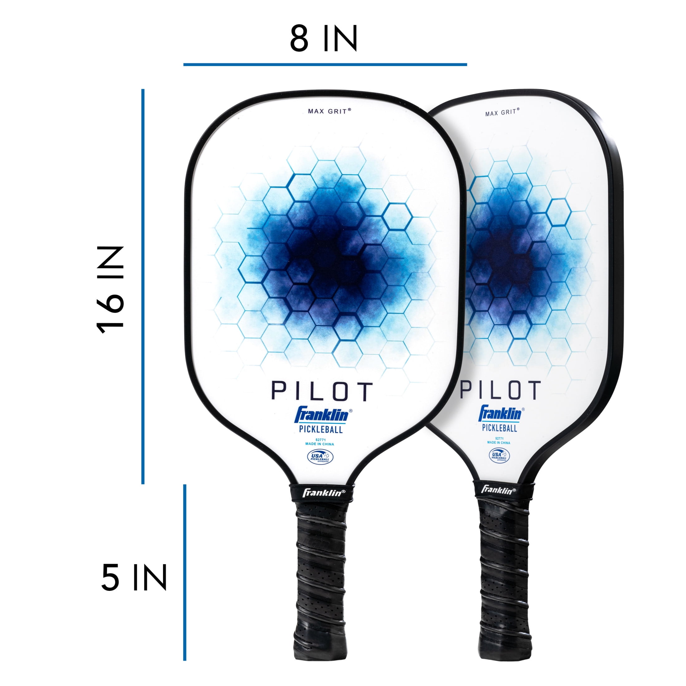Franklin Sports Pilot Pickleball Paddle (Blue, 7.7-8.2 oz) teknx