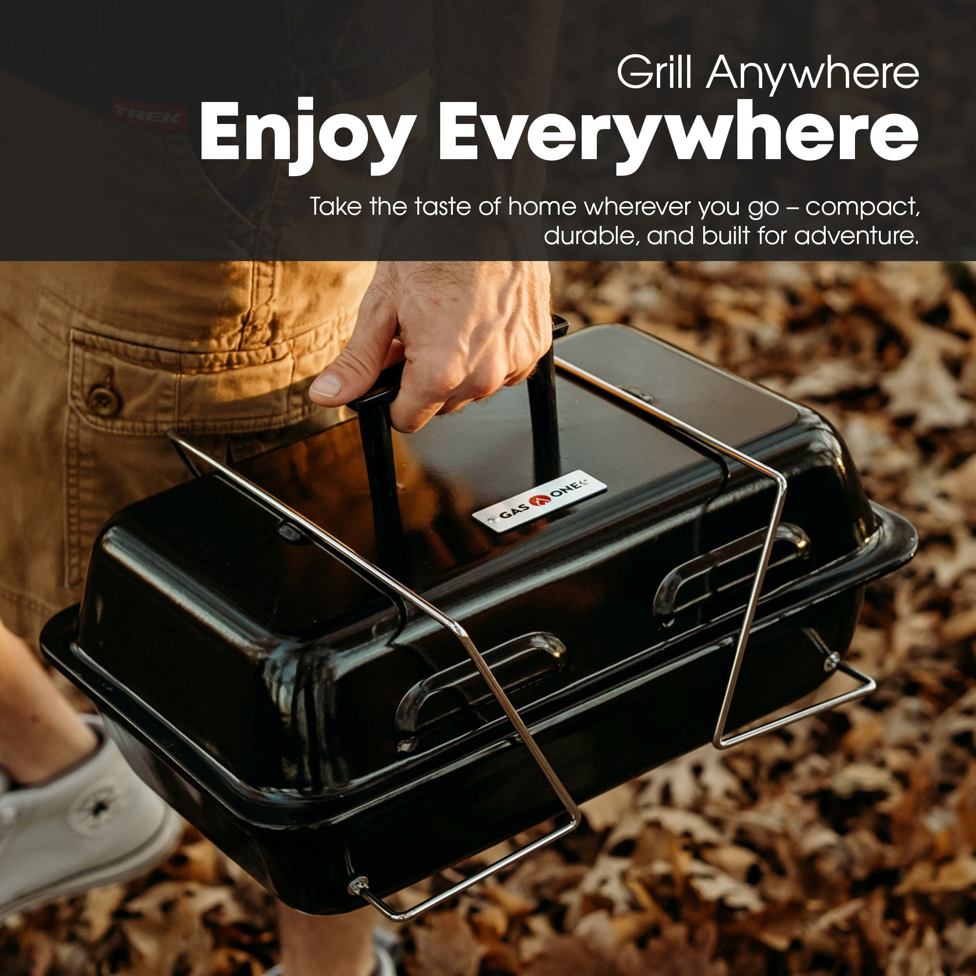 Gas One GPT-25 Portable Propane Gas Grill with Foldable Legs (Black, 16.37 in x 10.5 in) e44uy