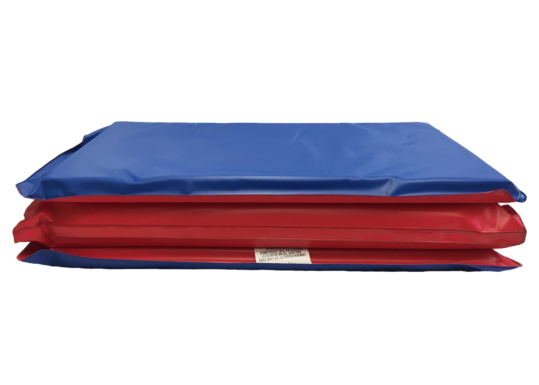 Peerless Plastics KinderMat Tri-Fold Nap Mat for Preschool and Daycare (Red and Blue, 2 Pack, 1 in x 19 in x 45 in) 4wu6z