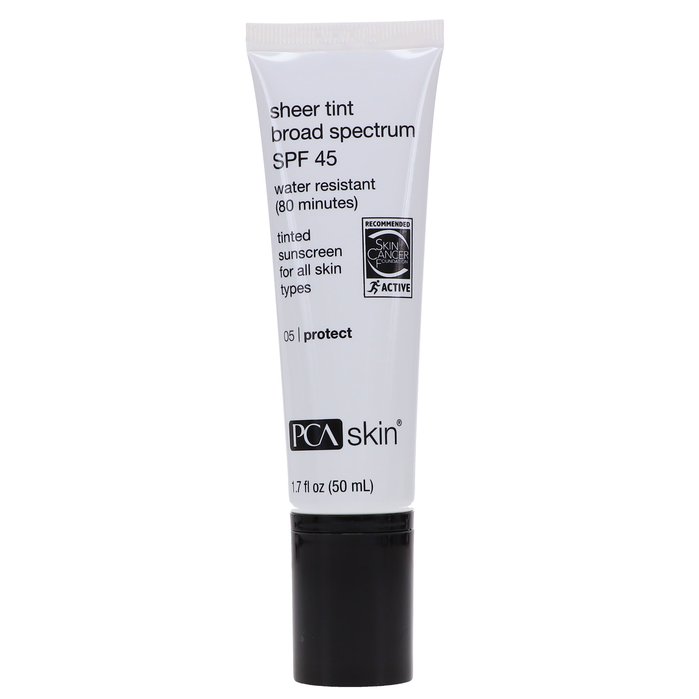 PCA SKIN Sheer Tint Broad Spectrum SPF 45 Sunscreen, Lightweight Antioxidant Face Protection (1.7 oz) rtfag
