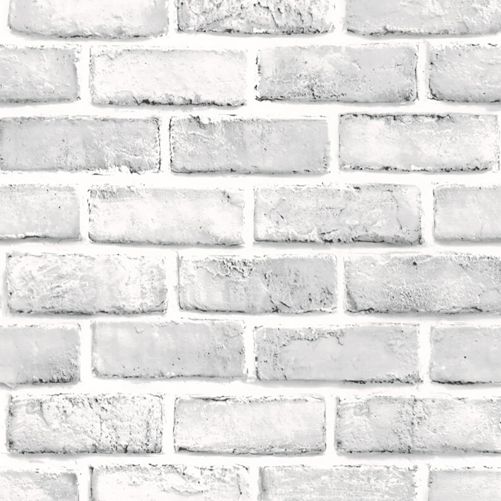 Openpig Peel and Stick Brick Wallpaper, Realistic 3D Faux Wall Covering for Home Decor (White, 17.7 in x 39.3 in) f9ziv