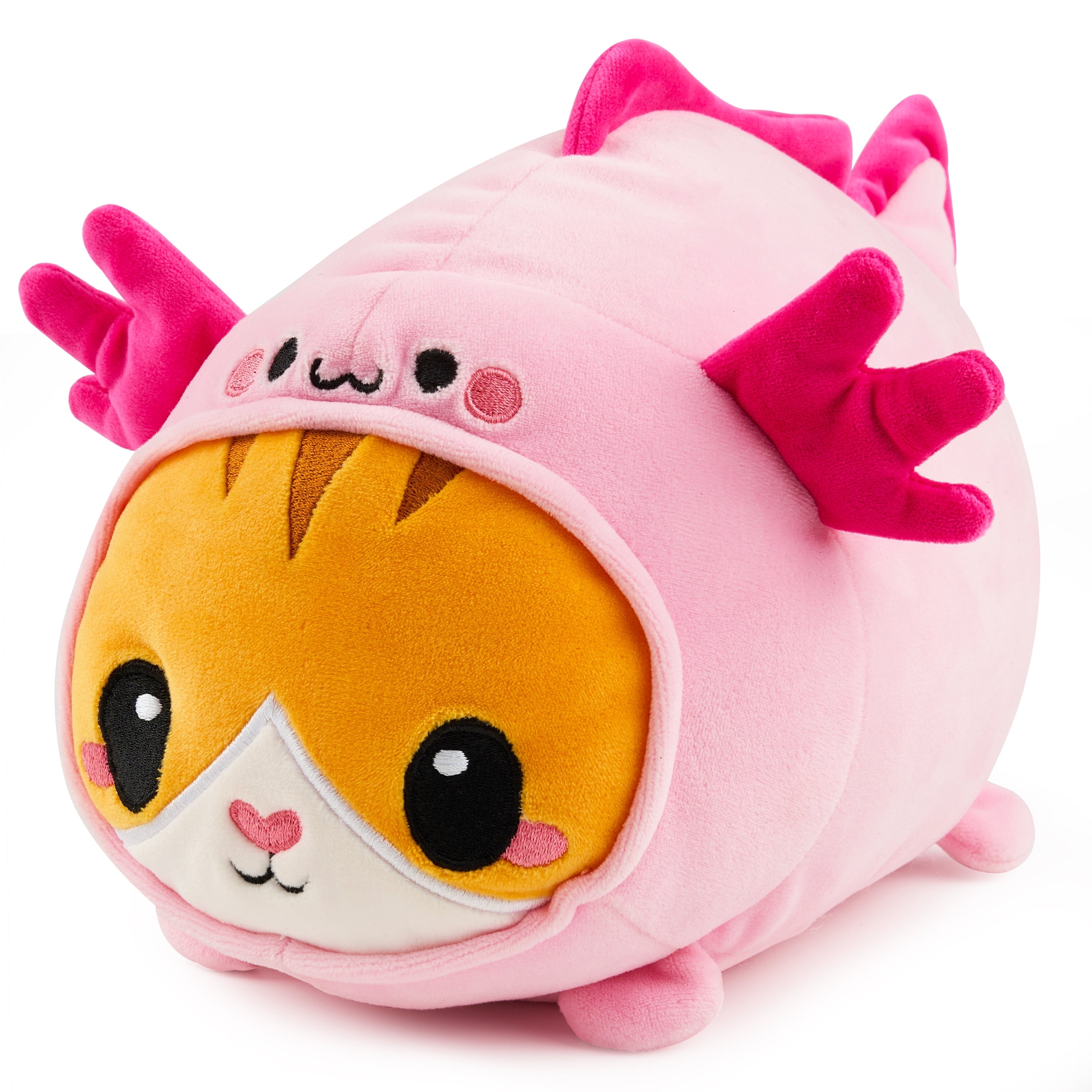 Joyfy Kawaii Axolotl Cat Stuffed Animal Plush Toy, Soft Decorative Pillow (Pink, 11 in) gxonz
