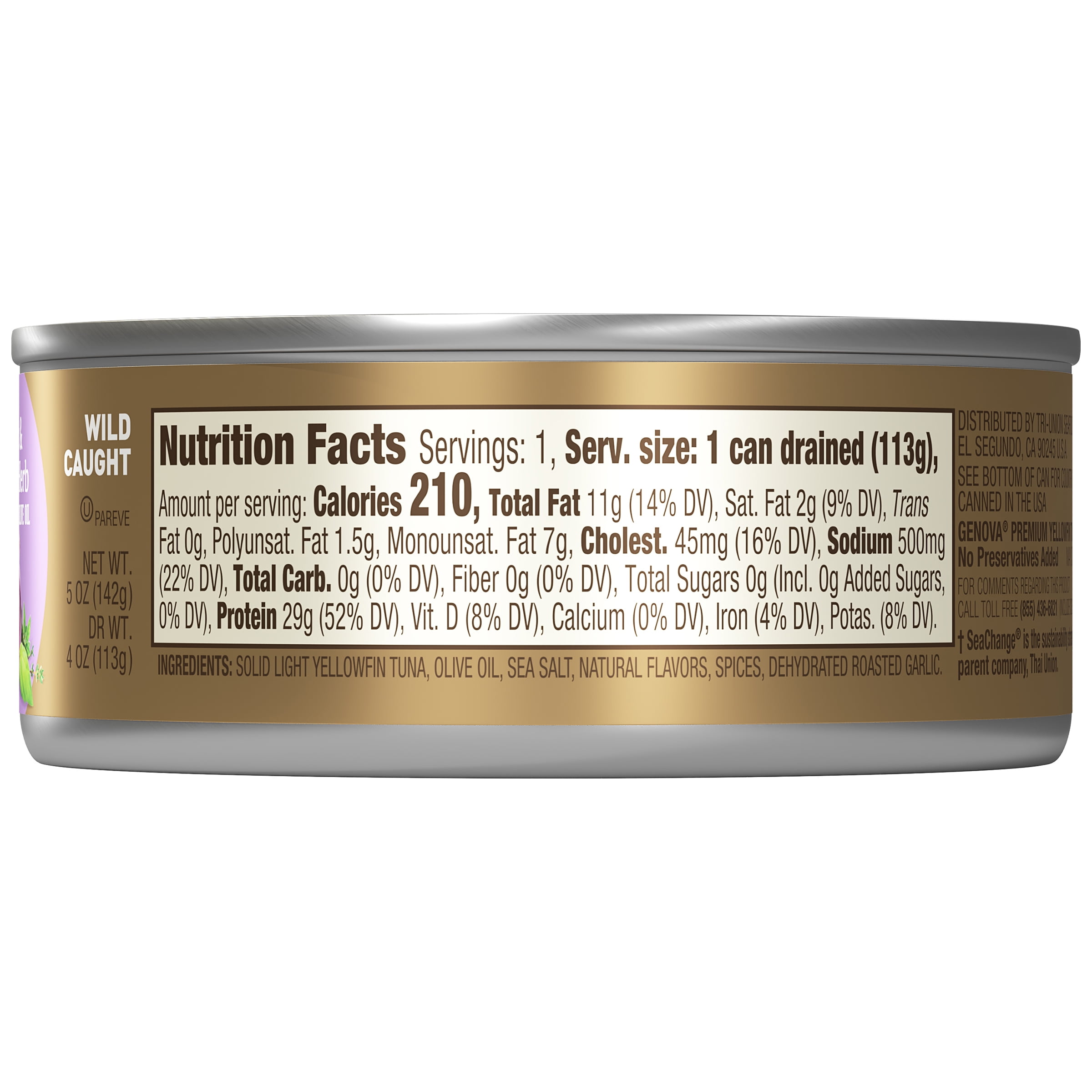 Genova Premium Yellowfin Tuna in Garlic and Tuscan Herb Infused Olive Oil (5 oz) o0cok
